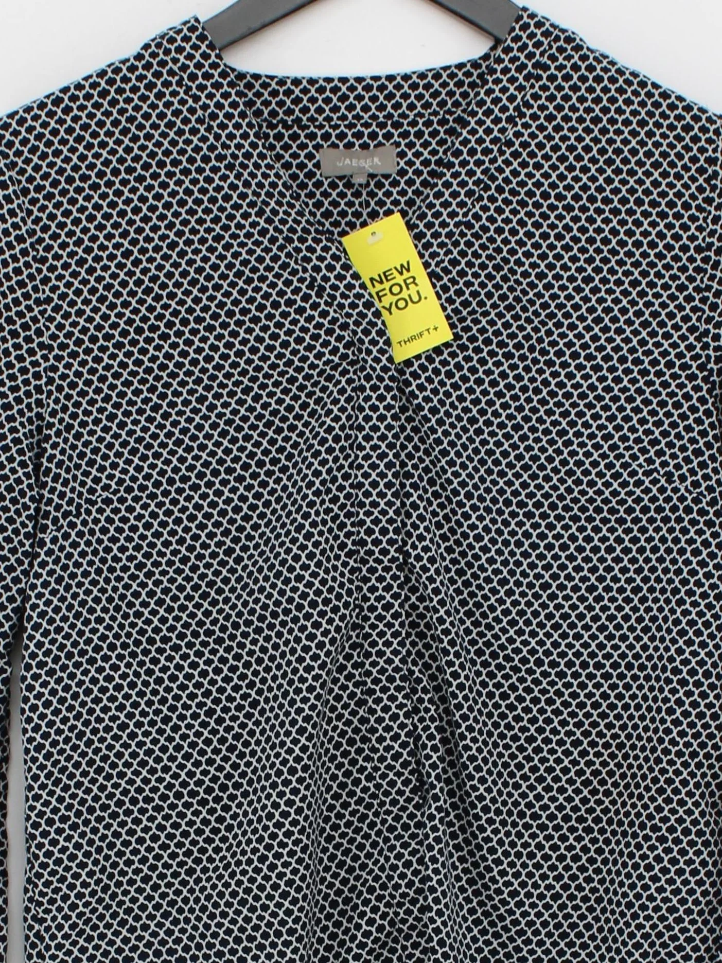 Jaeger Women's Blouse UK 10 Black 100% Polyester Basic - Image 3
