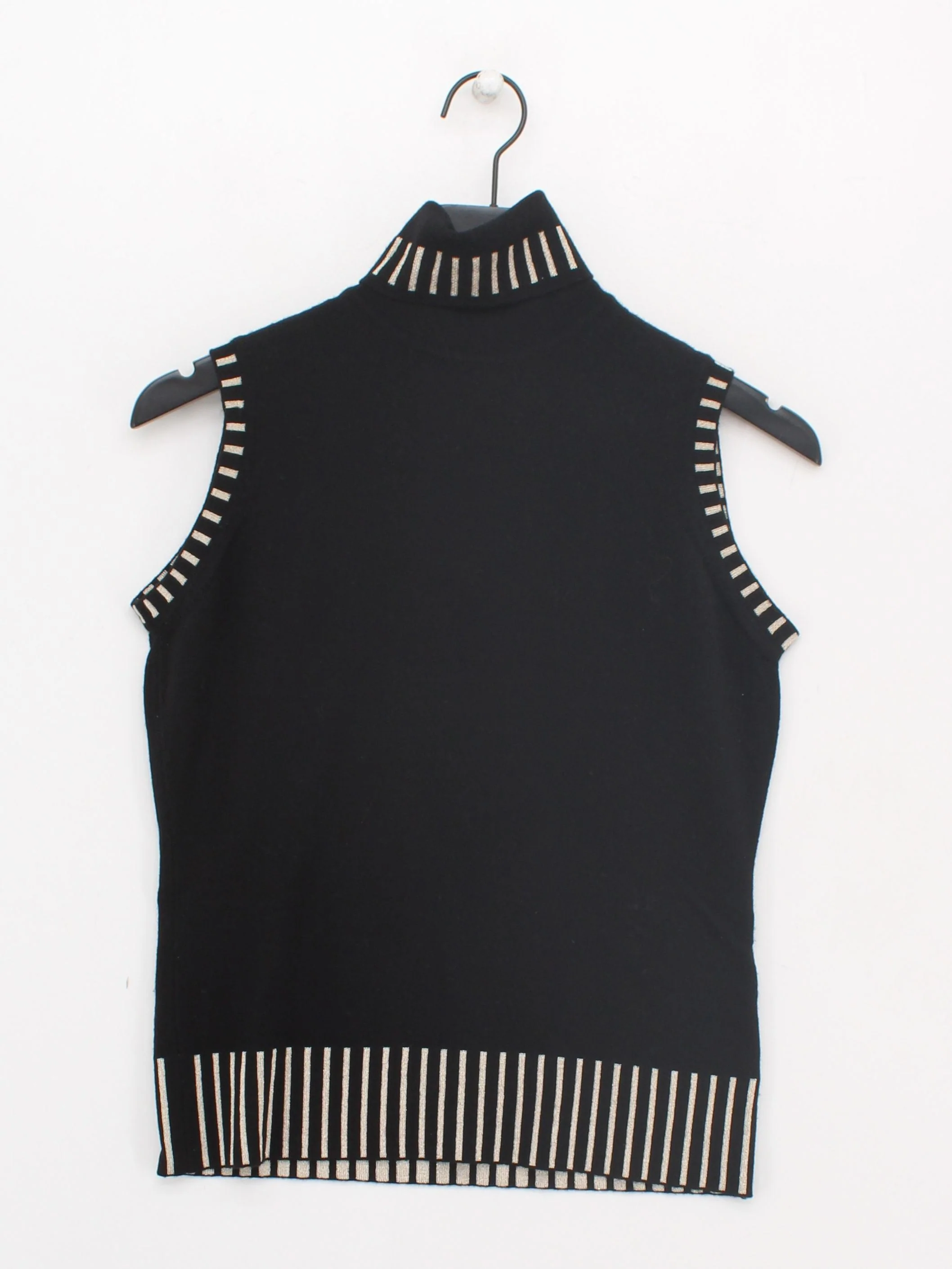 Jaeger Women's Jumper M Black Wool with Acetate, Polyamide, Polyester Vest - Image 2