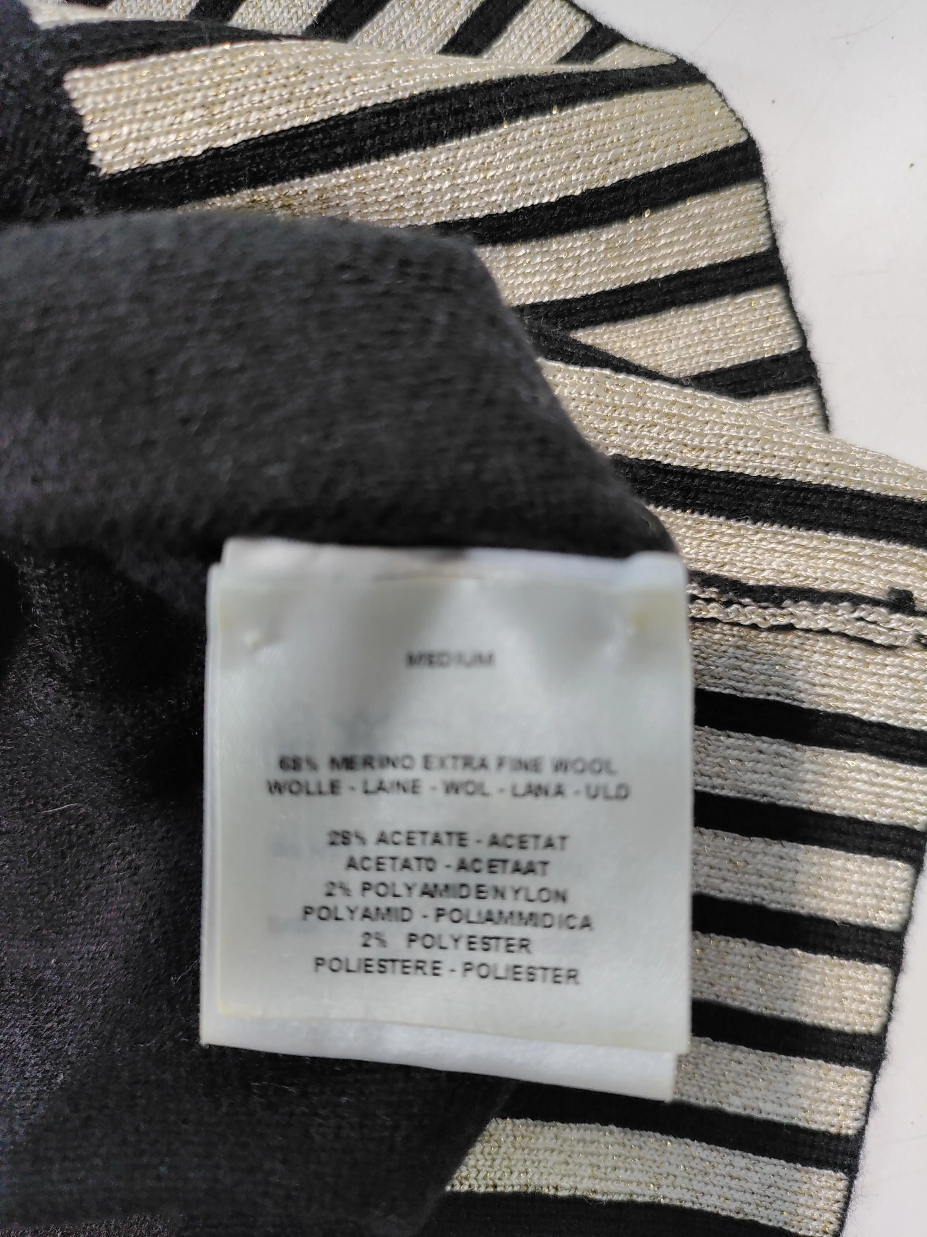 Jaeger Women's Jumper M Black Wool with Acetate, Polyamide, Polyester Vest - Image 6