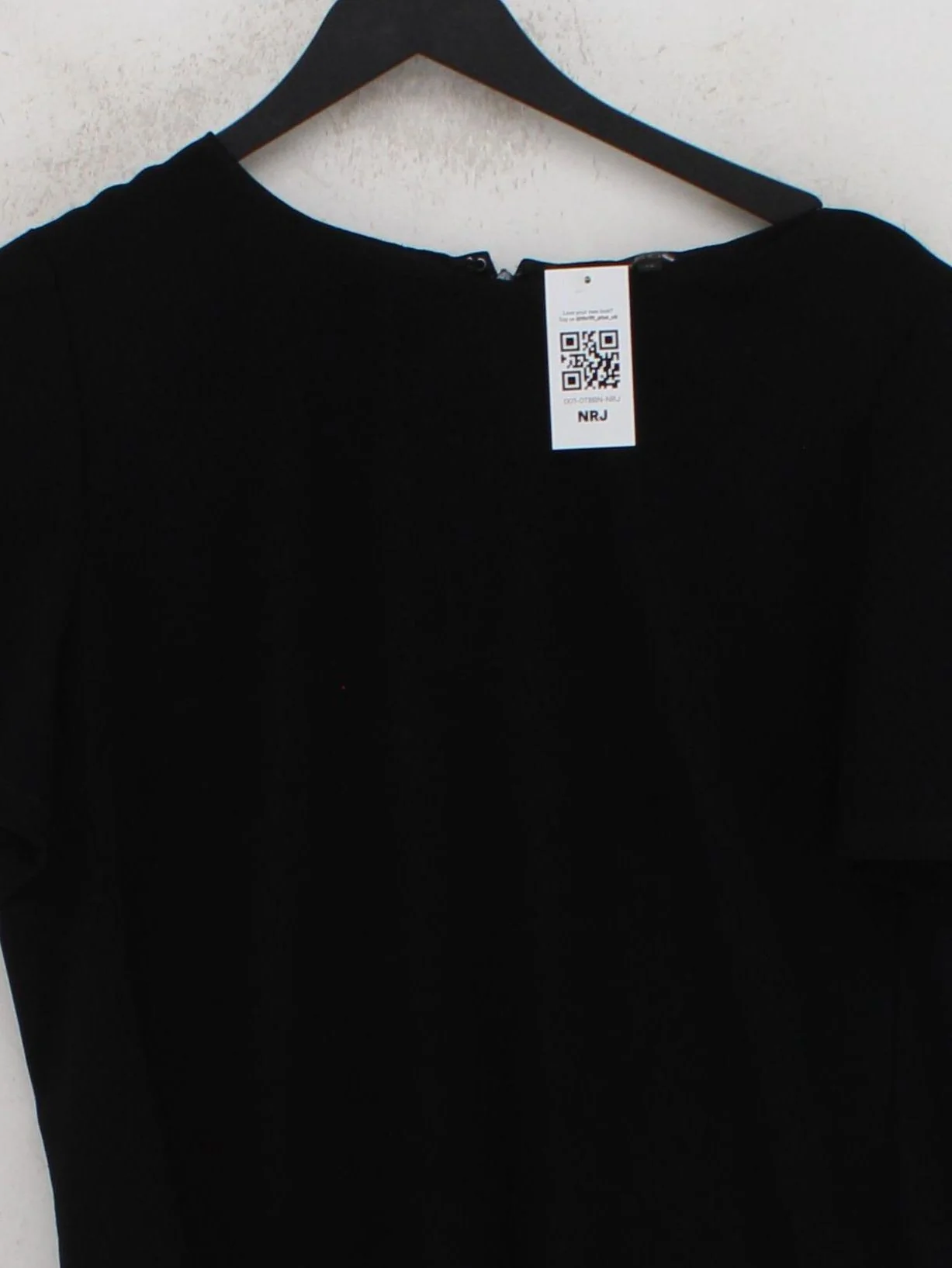 Jaeger Women's Top UK 14 Black 100% Other Short Sleeve Round Neck Basic - Image 3