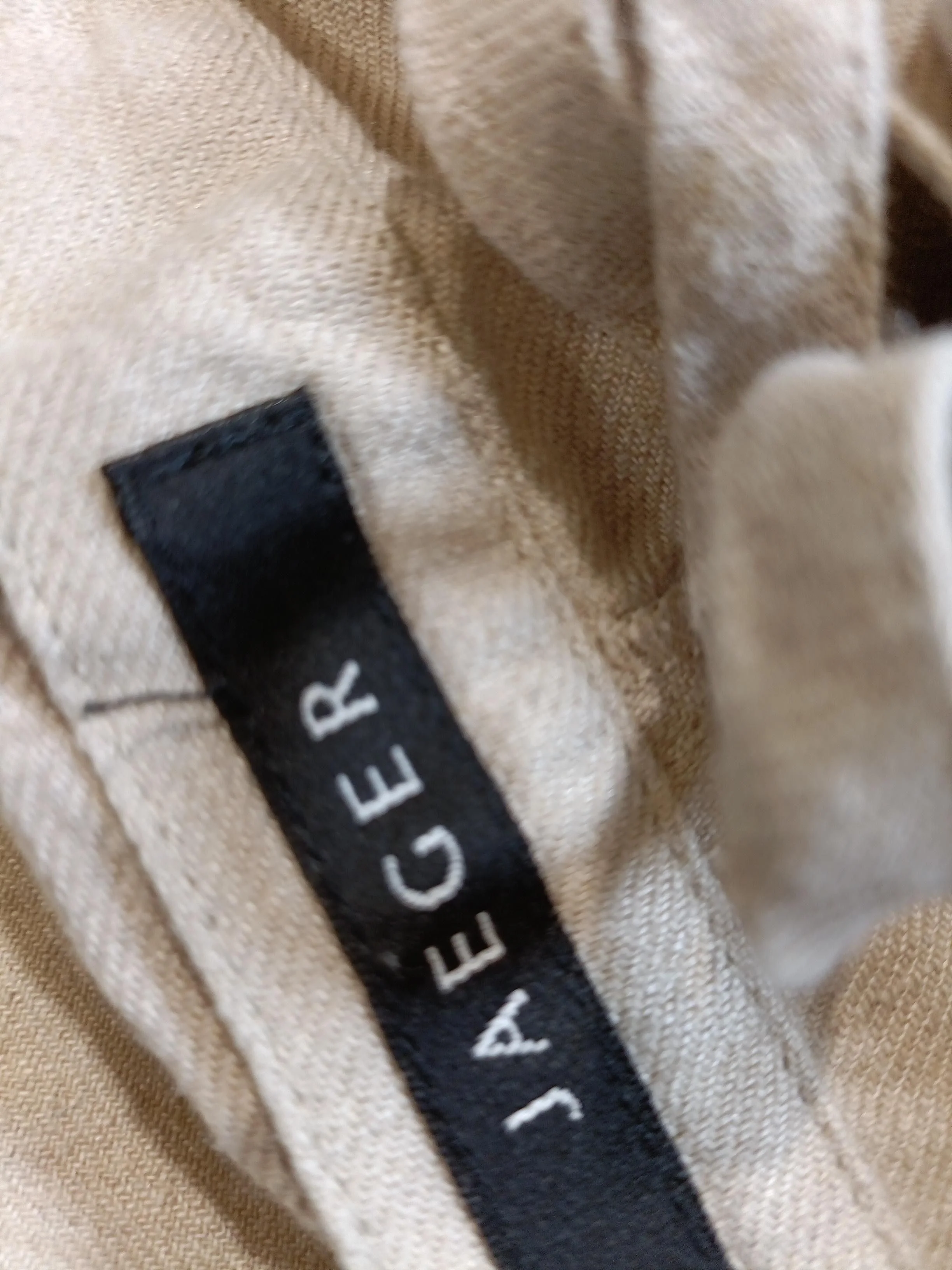 Jaeger Women's Trousers UK 12 Cream 100% Linen Wide-Leg Chino - Image 5