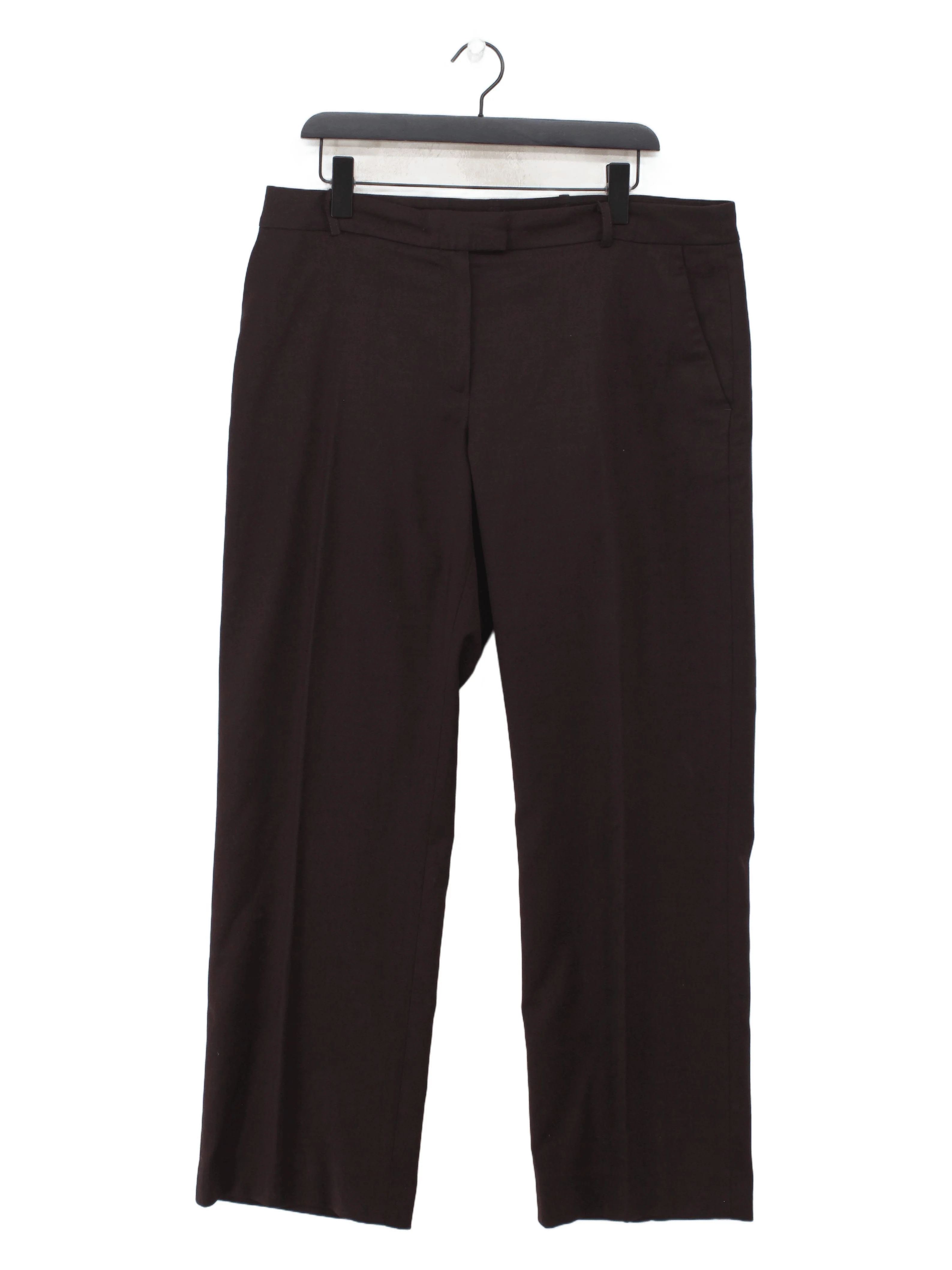 Jaeger Women's Trousers UK 14 Brown 100% Other Straight Chino