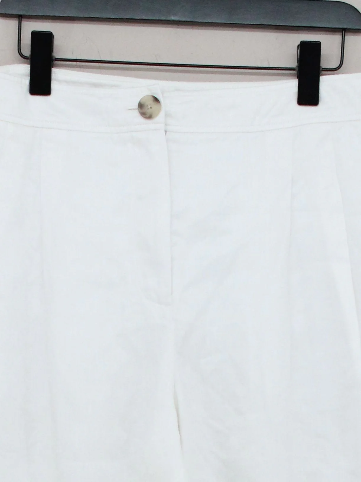 Jaeger Women's Trousers UK 14 White 100% Cotton Tapered Chino - Image 3