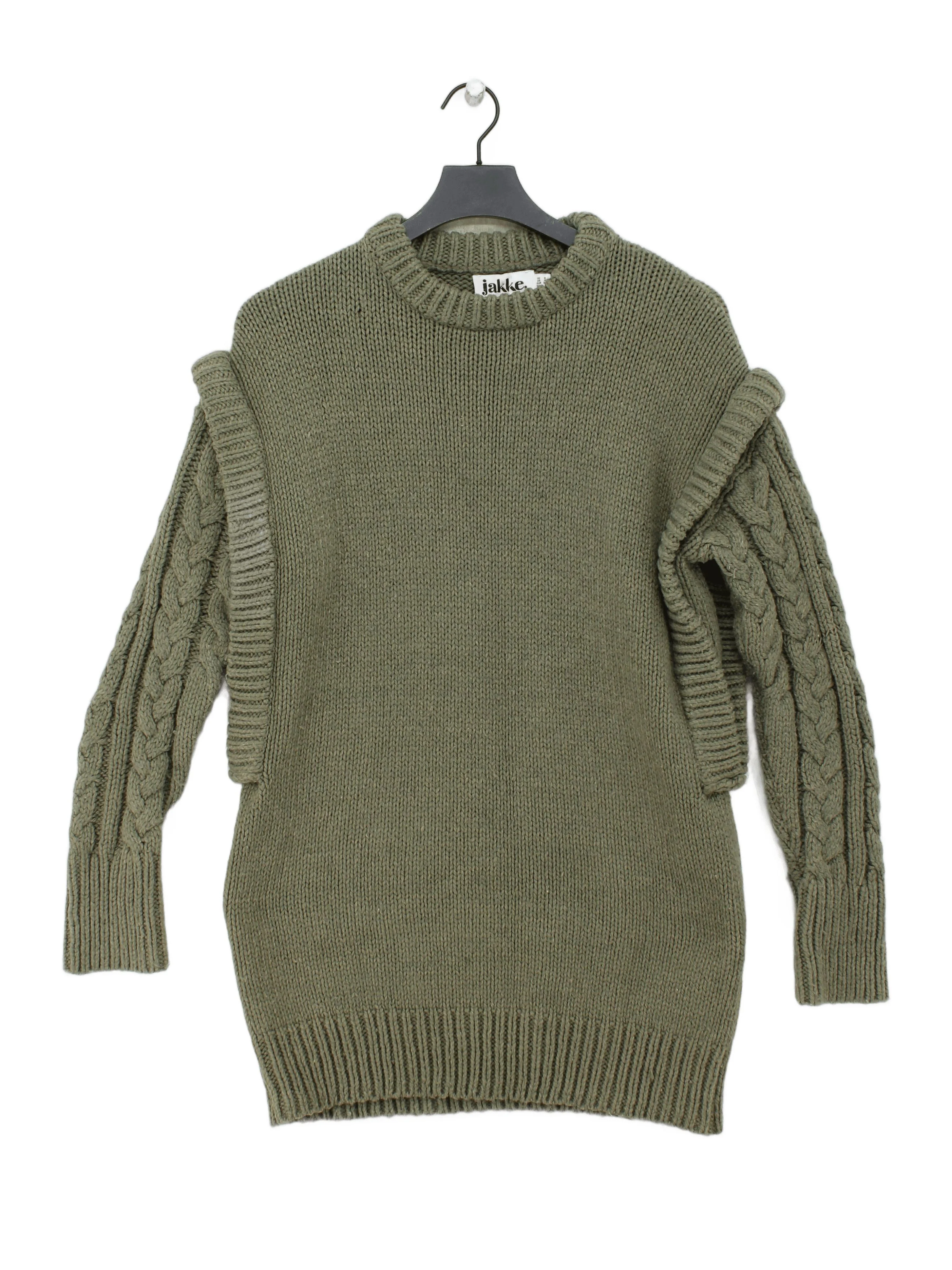 Jakke Women's Jumper UK 8 Green Polyester with Acrylic Round Neck Pullover