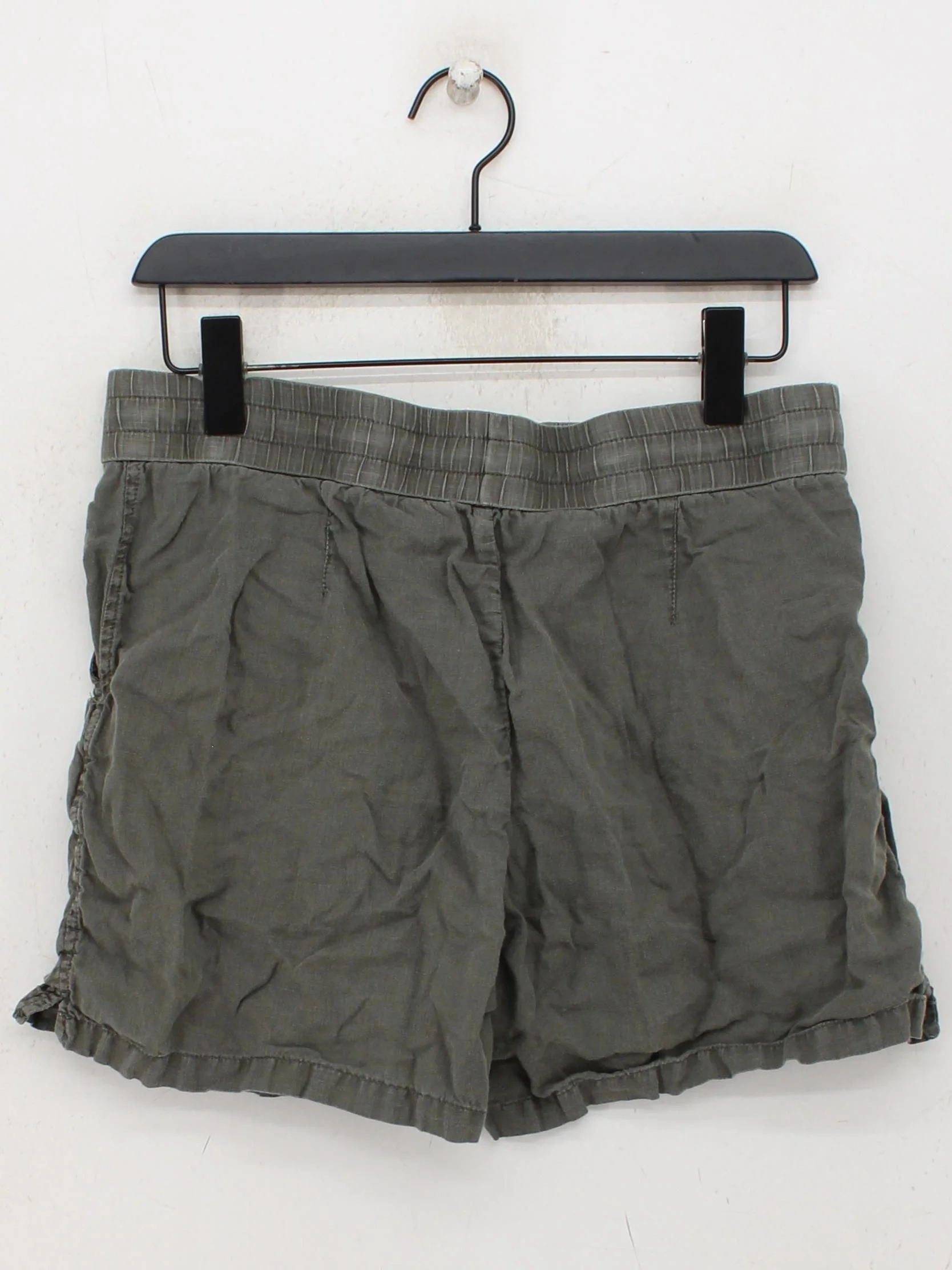 James Perse Women's Shorts UK 6 Green 100% Linen Sweat - Image 2