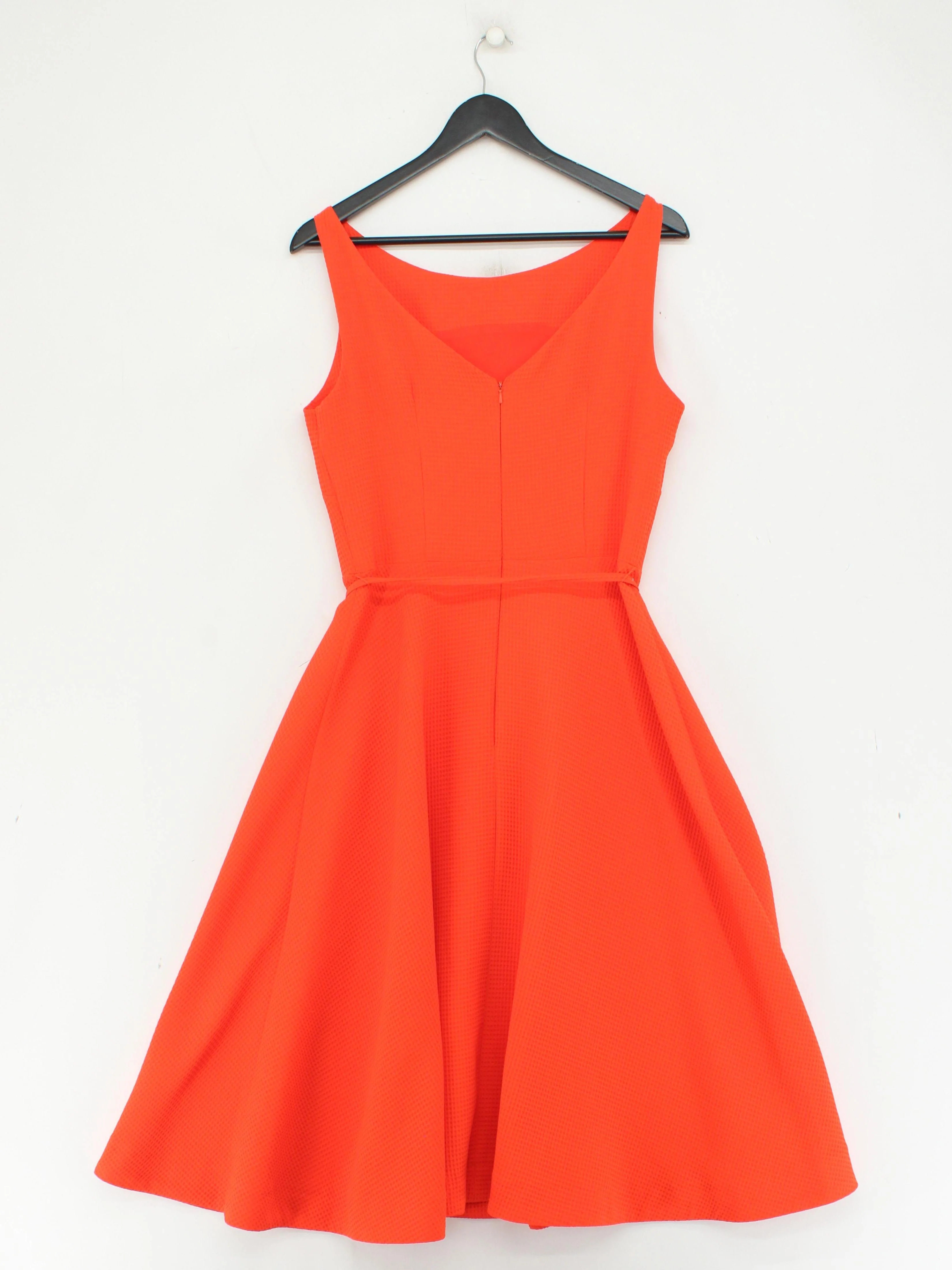 Jasper Conran A-Line Midi Dress UK12 in Orange - Image 2