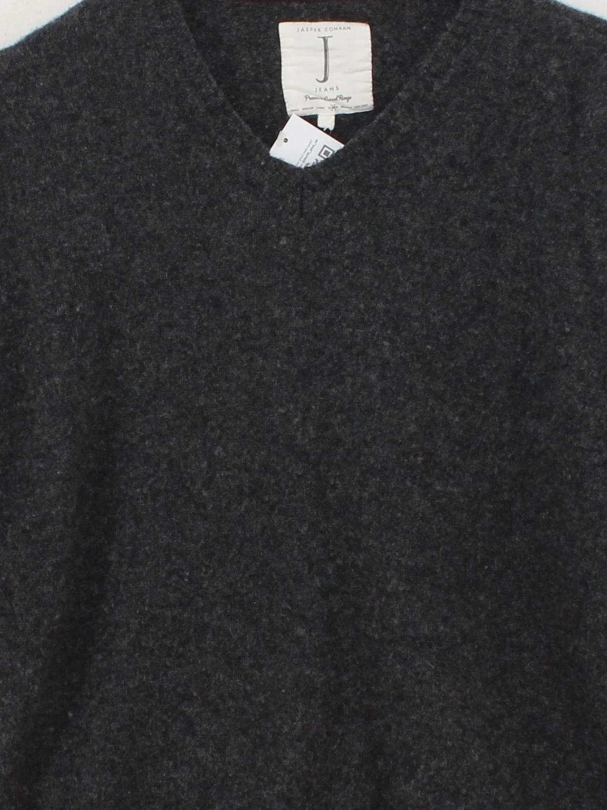 Jasper Conran Men's Jumper XL Grey Wool with Nylon V-Neck Pullover - Image 3
