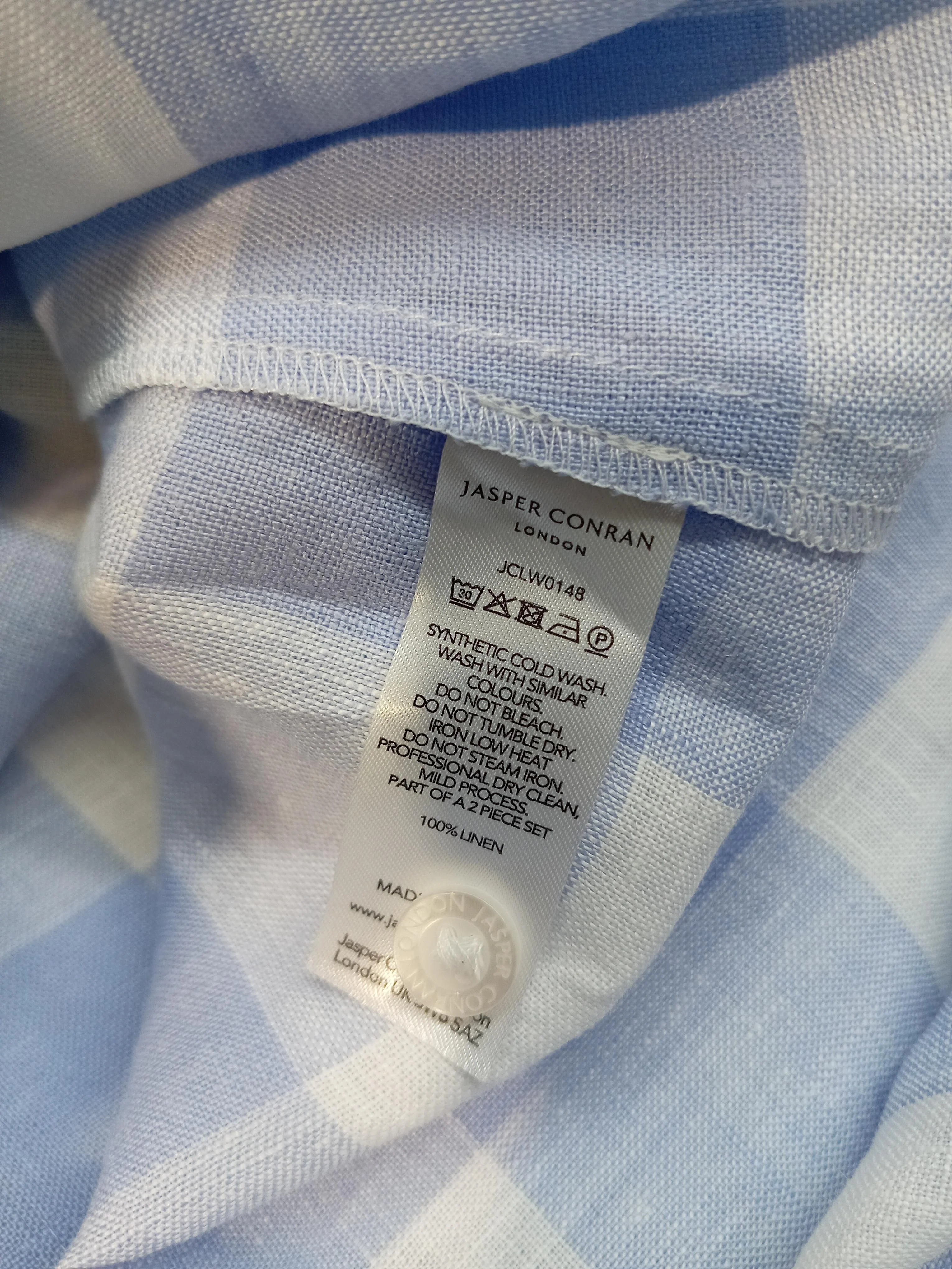Jasper Conran Shirt Midi Dress UK12 in Blue - Image 6