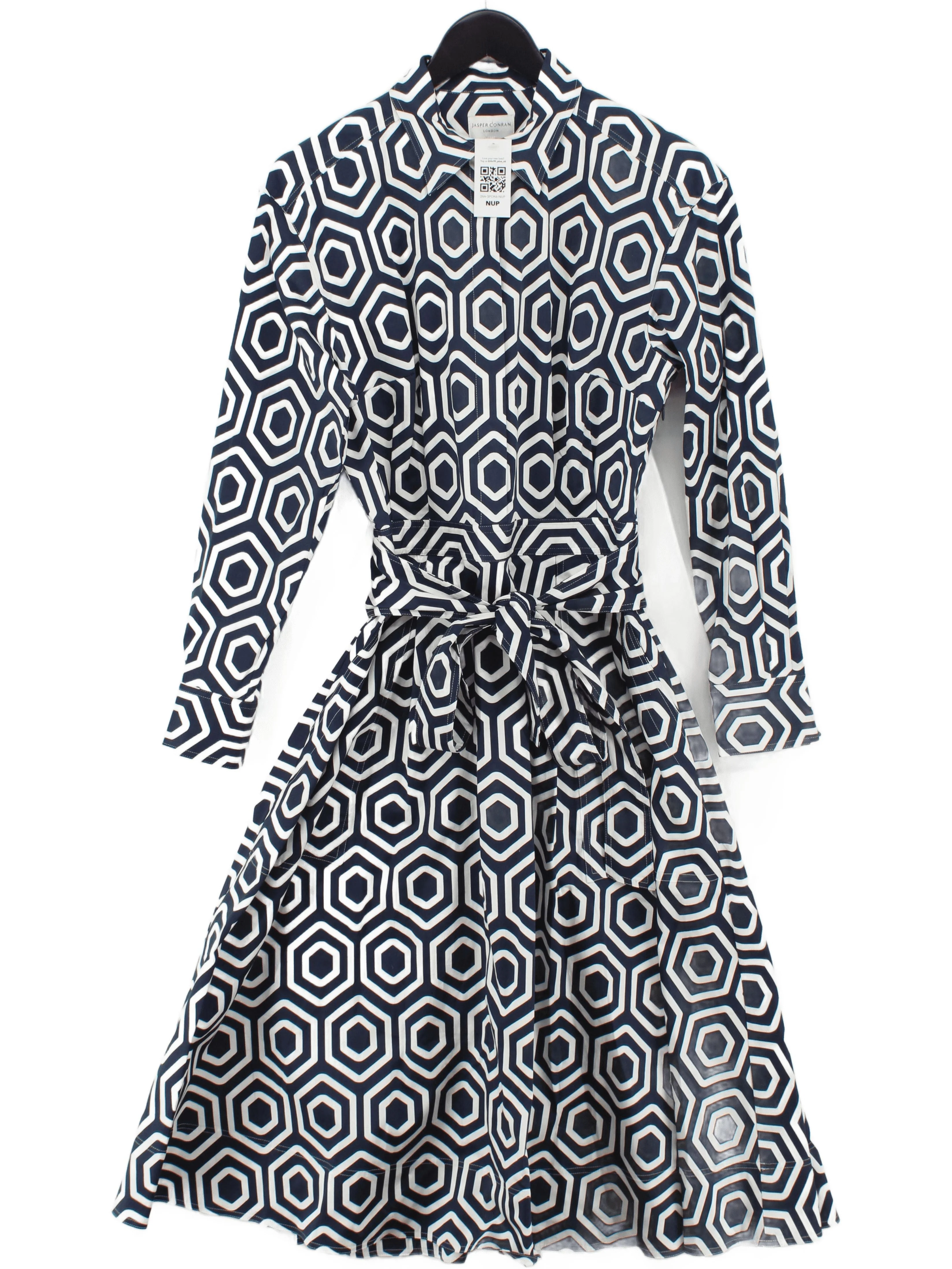 Jasper Conran Shirt Midi Dress UK12 in Blue