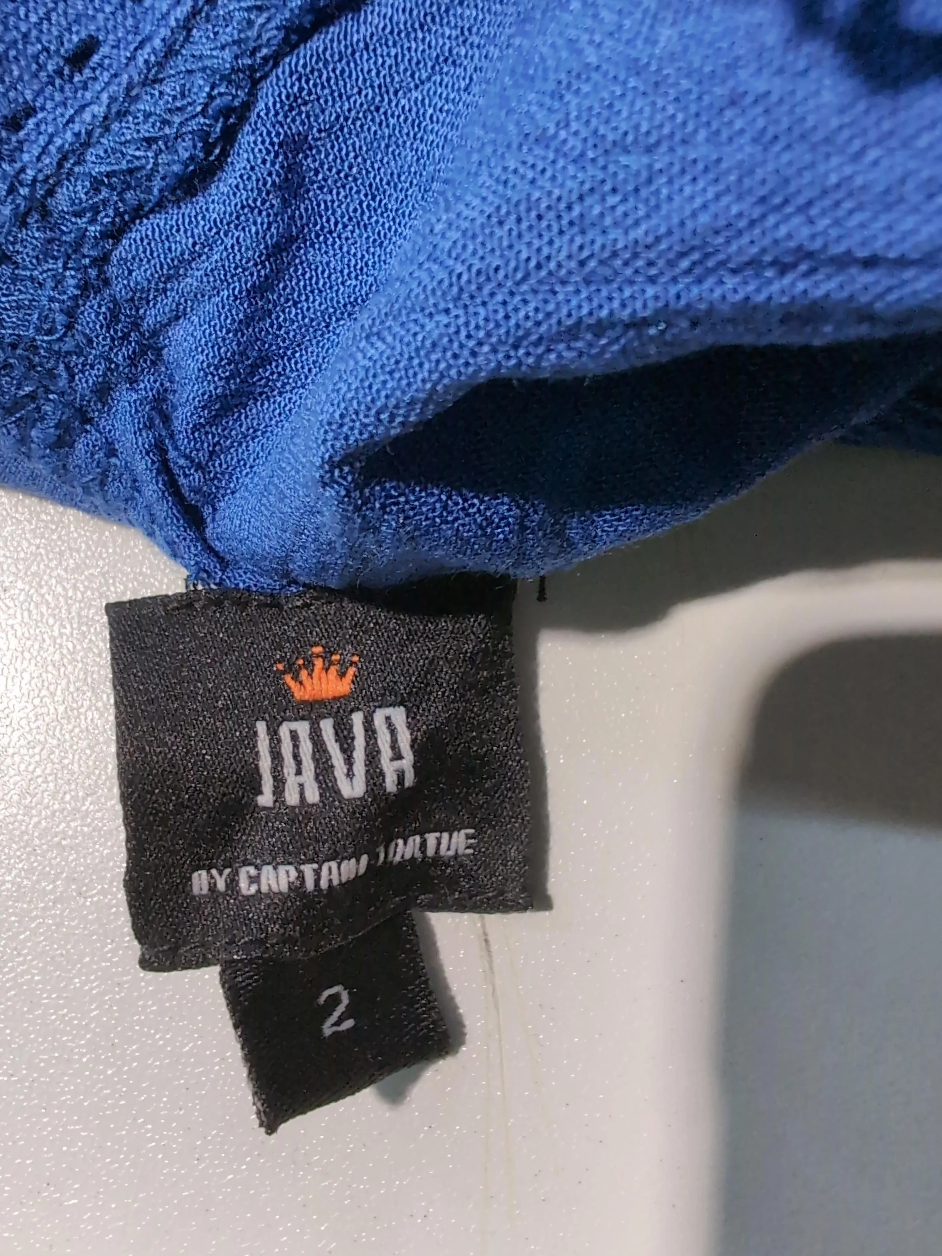 Java By Captain Tortue Women's Top UK 14 Blue 100% Viscose Basic - Image 5