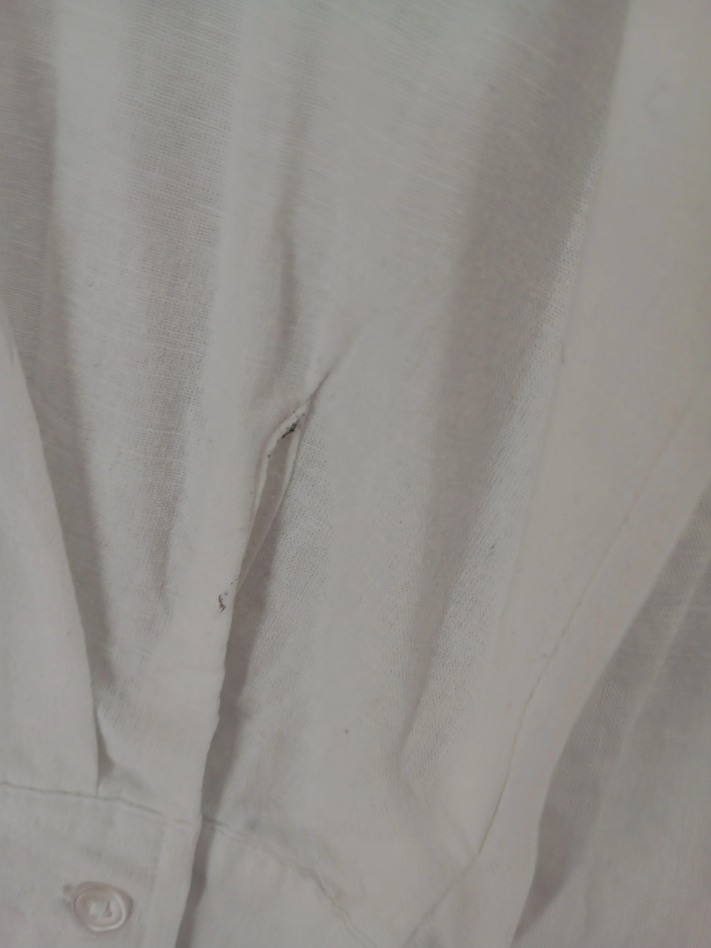 Jeff Banks Women's Shirt UK 16 White Cotton with Polyester, Linen Basic - Image 6
