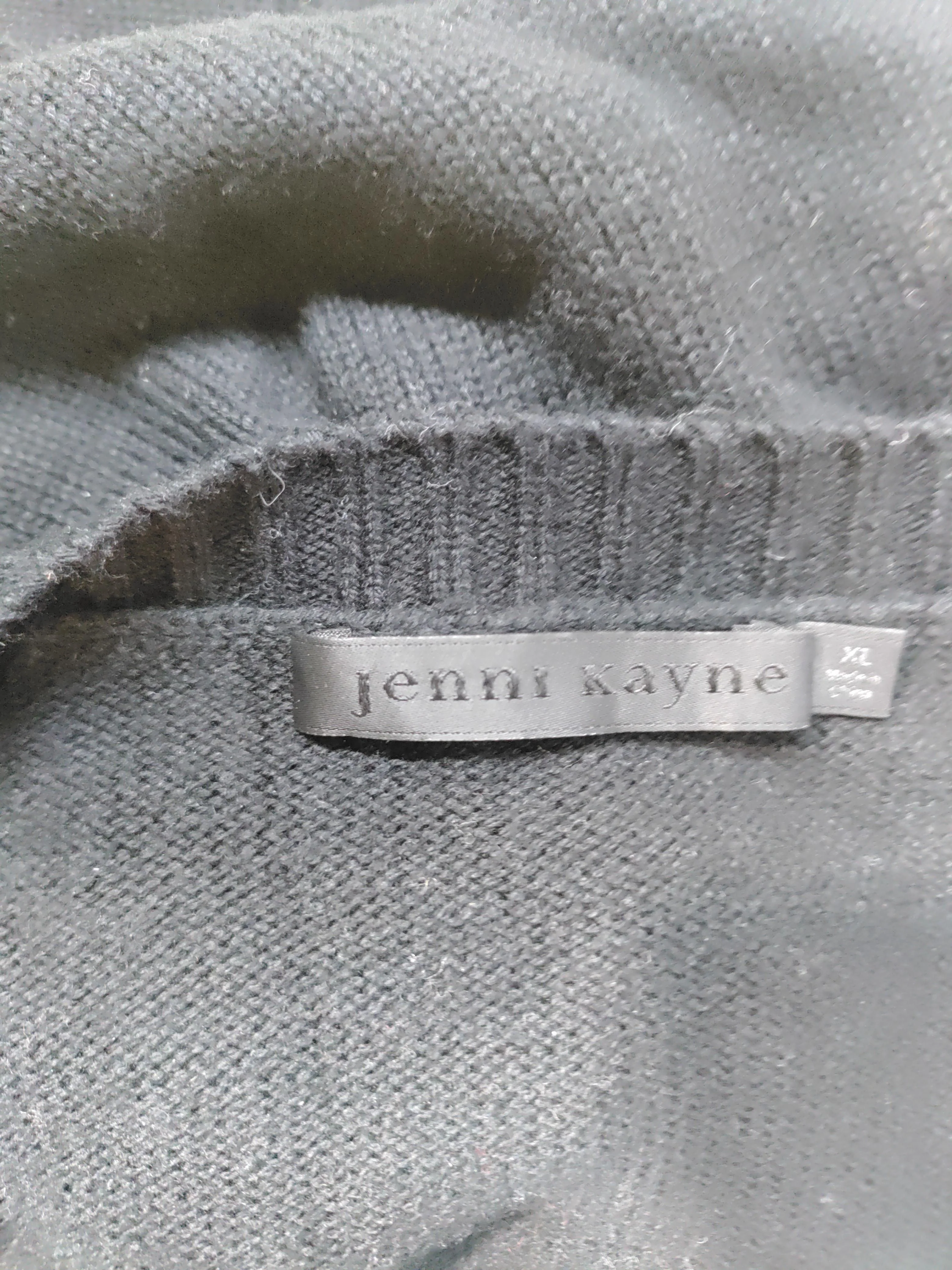 Jenni Kayne Women's Jumper XL Black Wool with Cotton Round Neck Pullover - Image 5