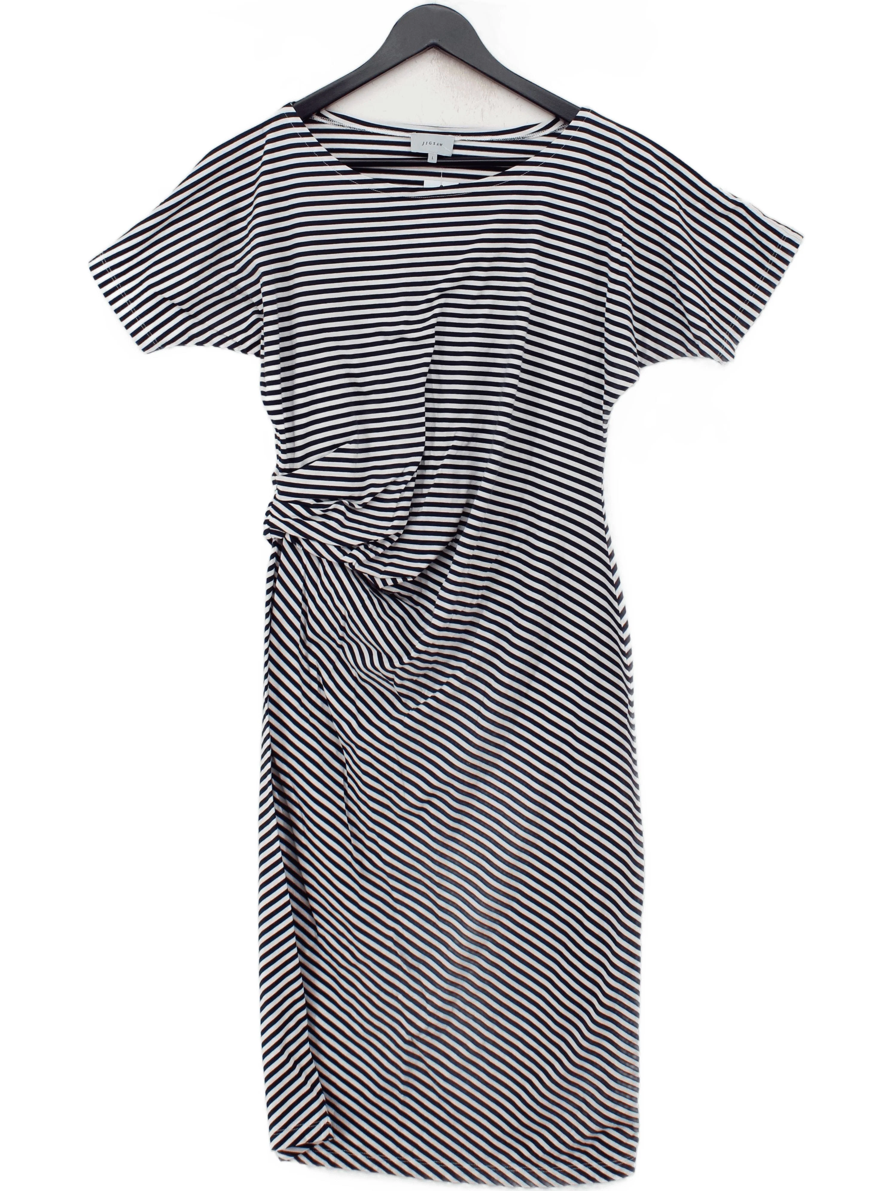Jigsaw T-Shirt Midi Dress L in Multi