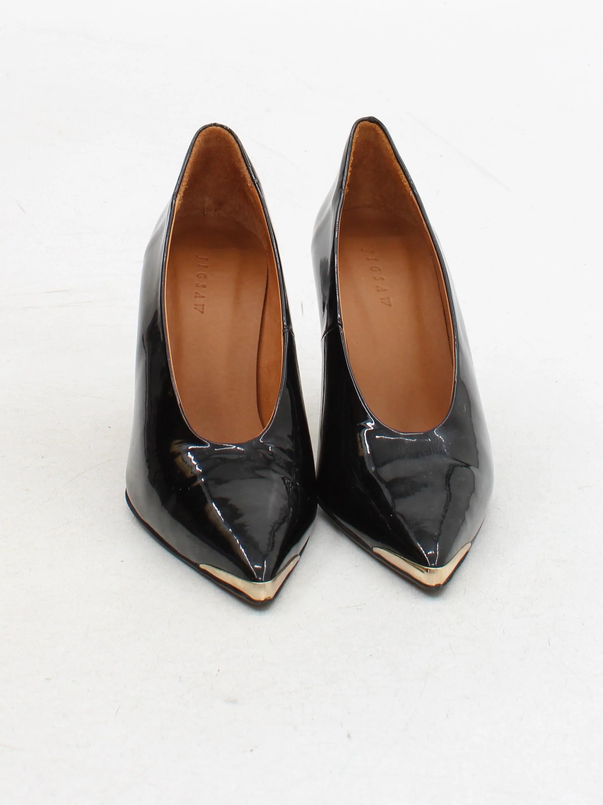 Jigsaw Women's Heels UK 4 Black 100% Leather Court - Image 2