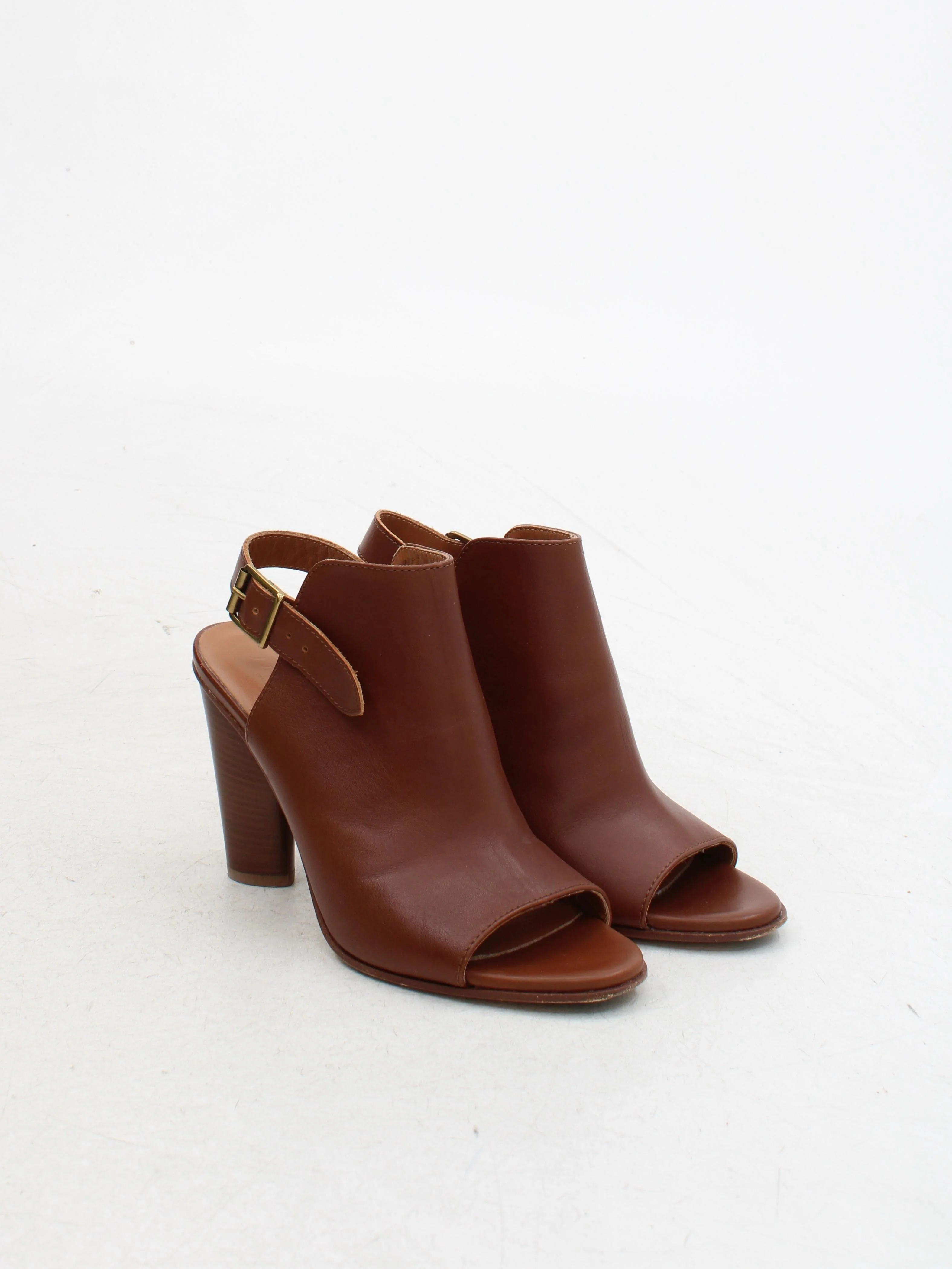 Jigsaw Women's Heels UK 7 Brown 100% Leather Mule - Image 4
