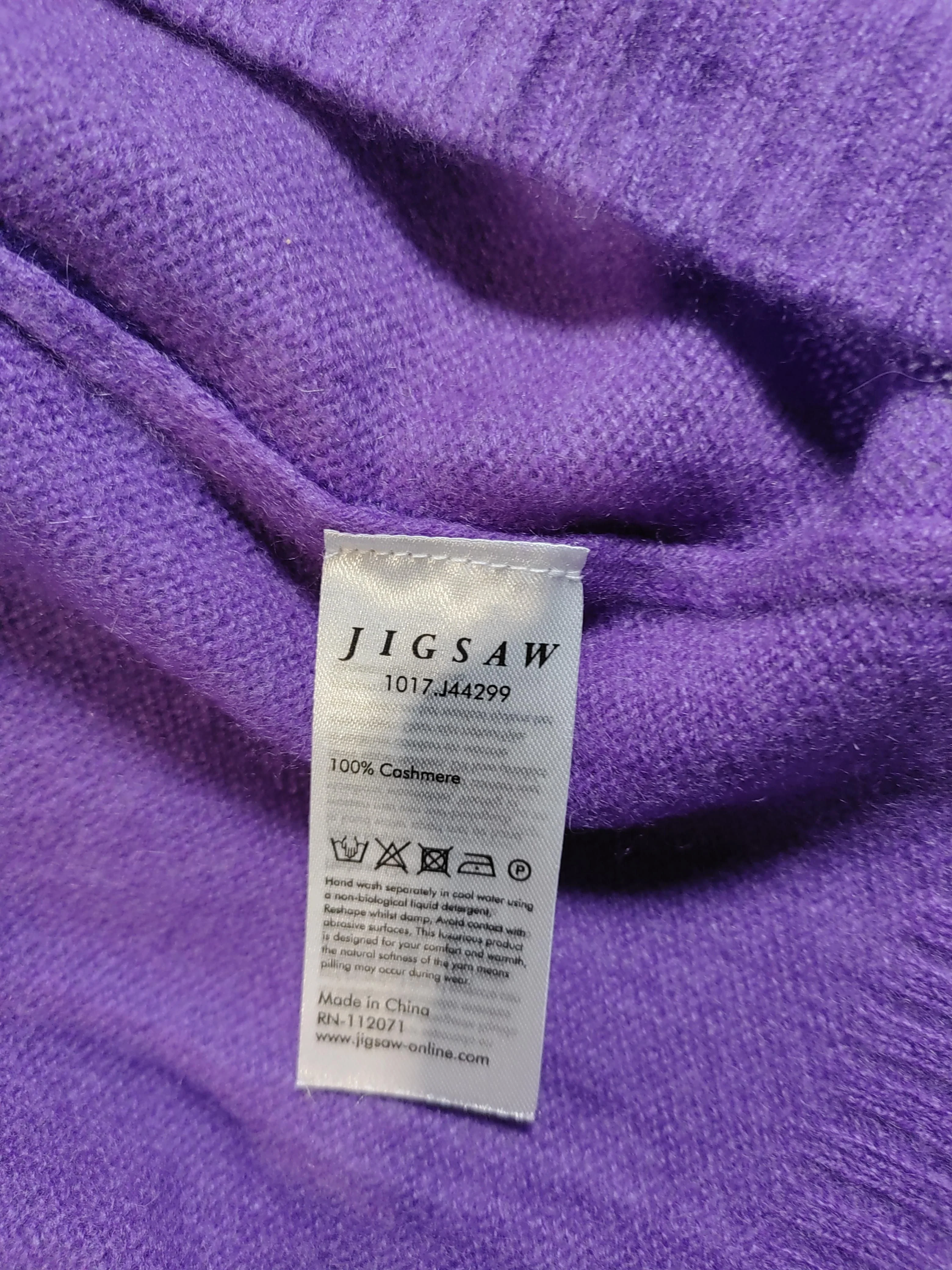 Jigsaw Women's Jumper L Purple 100% Cashmere Crew Neck Pullover - Image 6