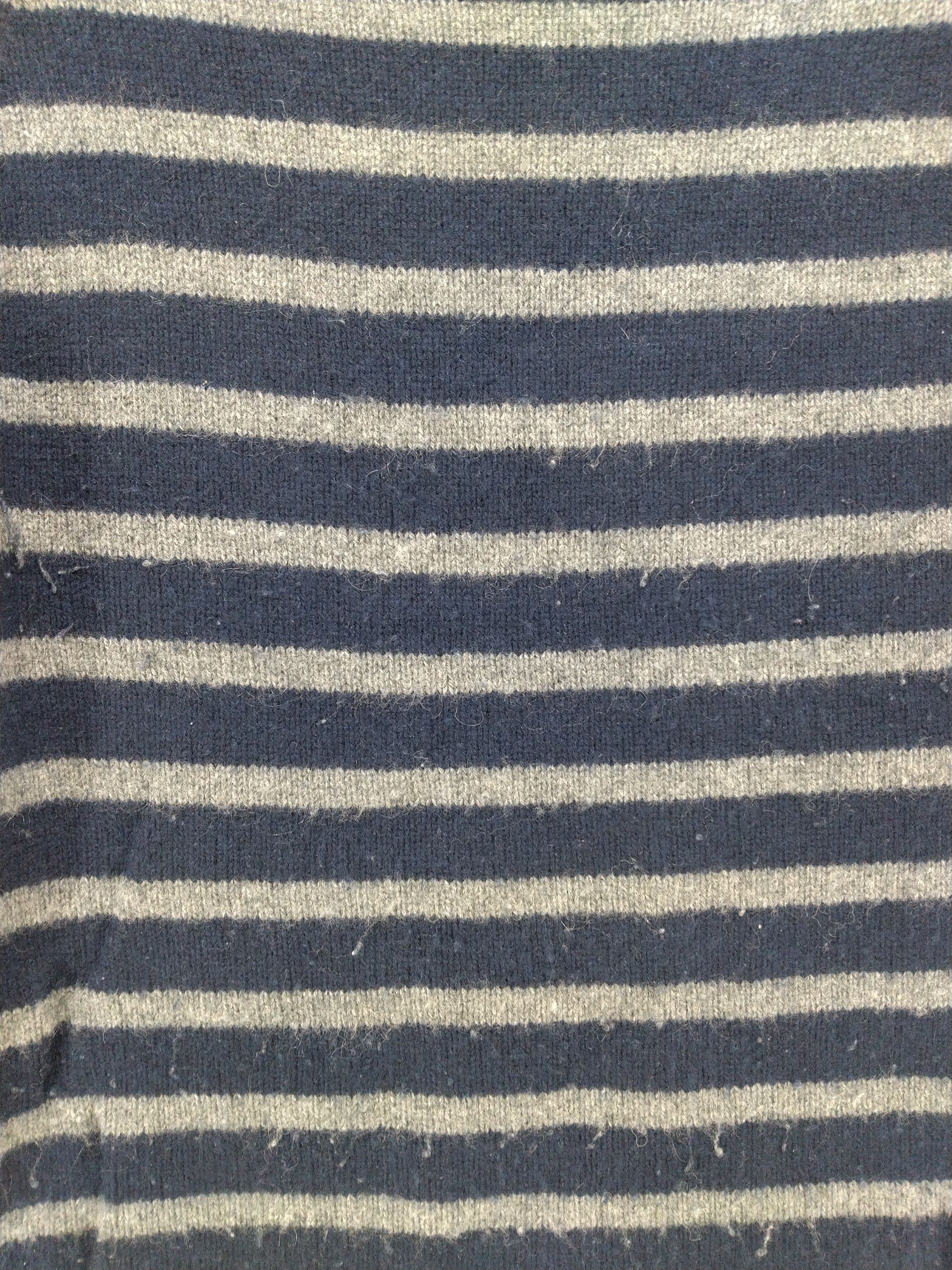 Jigsaw Women's Jumper M Blue Striped 100% Cashmere Round Neck Pullover - Image 5