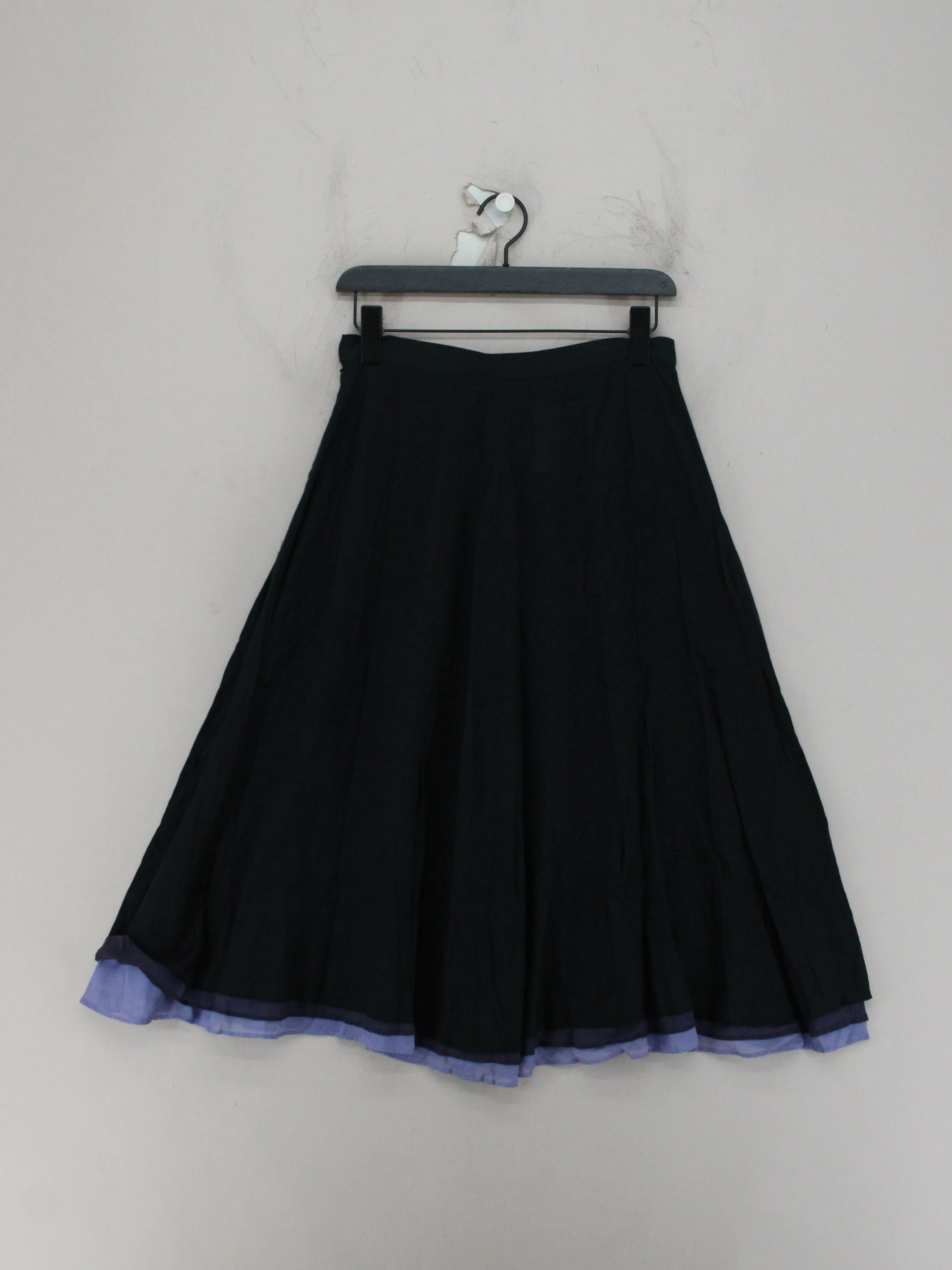 Jigsaw Women's Midi Skirt UK 10 Black 100% Cotton Midi A-Line - Image 2