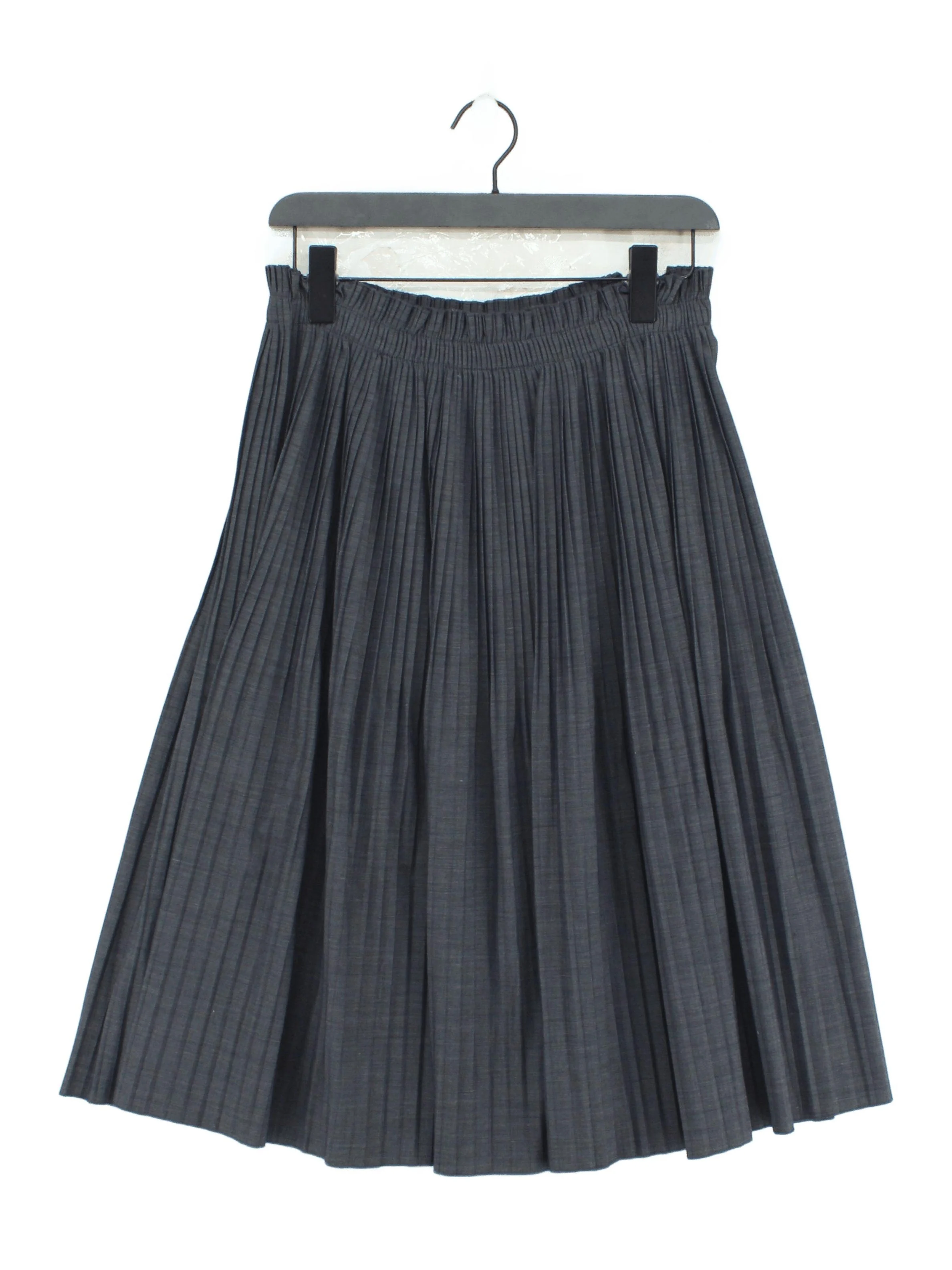 Jigsaw Women's Midi Skirt UK 10 Grey Polyester with Viscose, Elastane Pleated