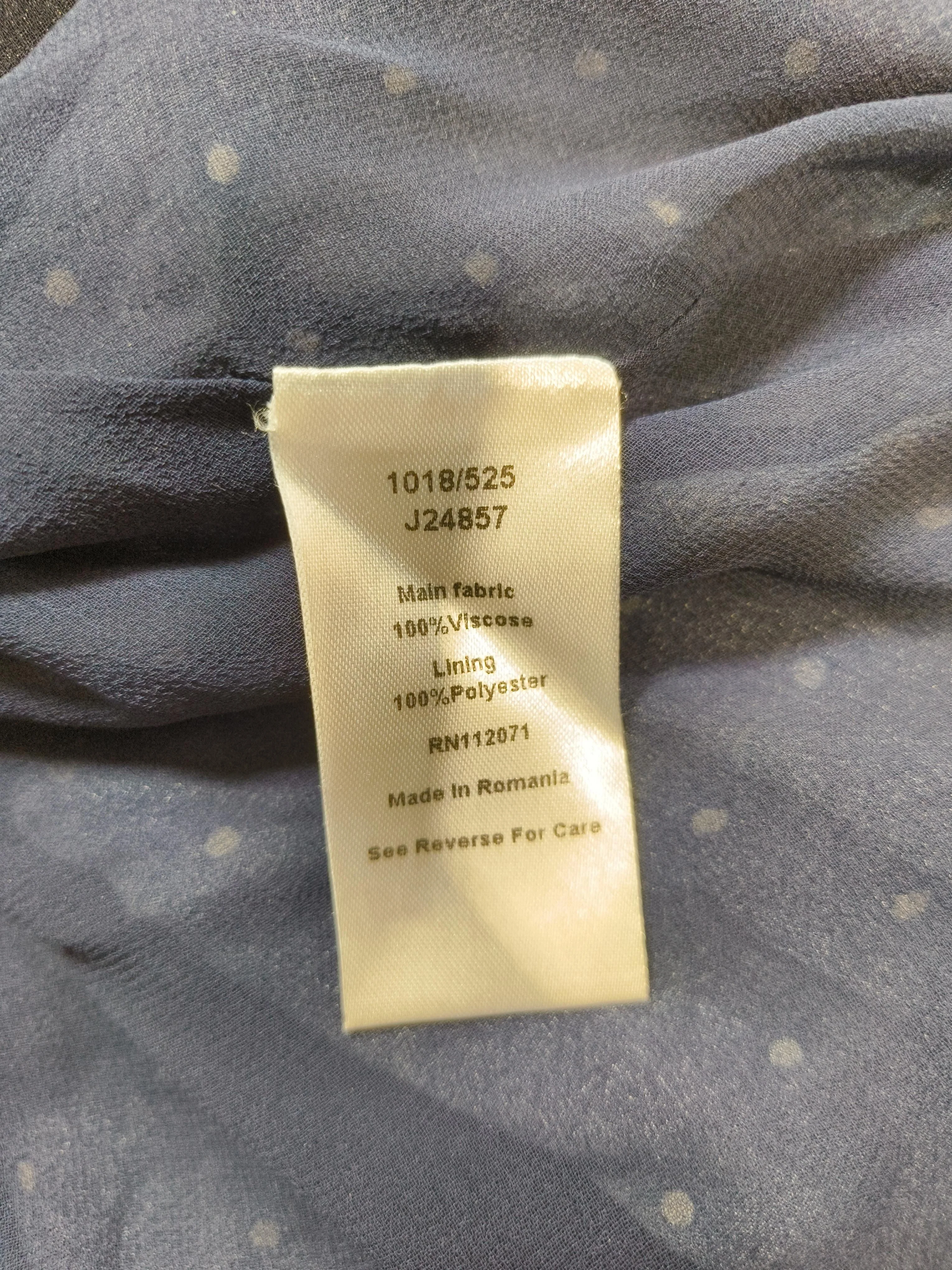 Jigsaw Women's Mini Skirt UK 12 Blue Polkadot Viscose with Polyester Short Mini - Image 6