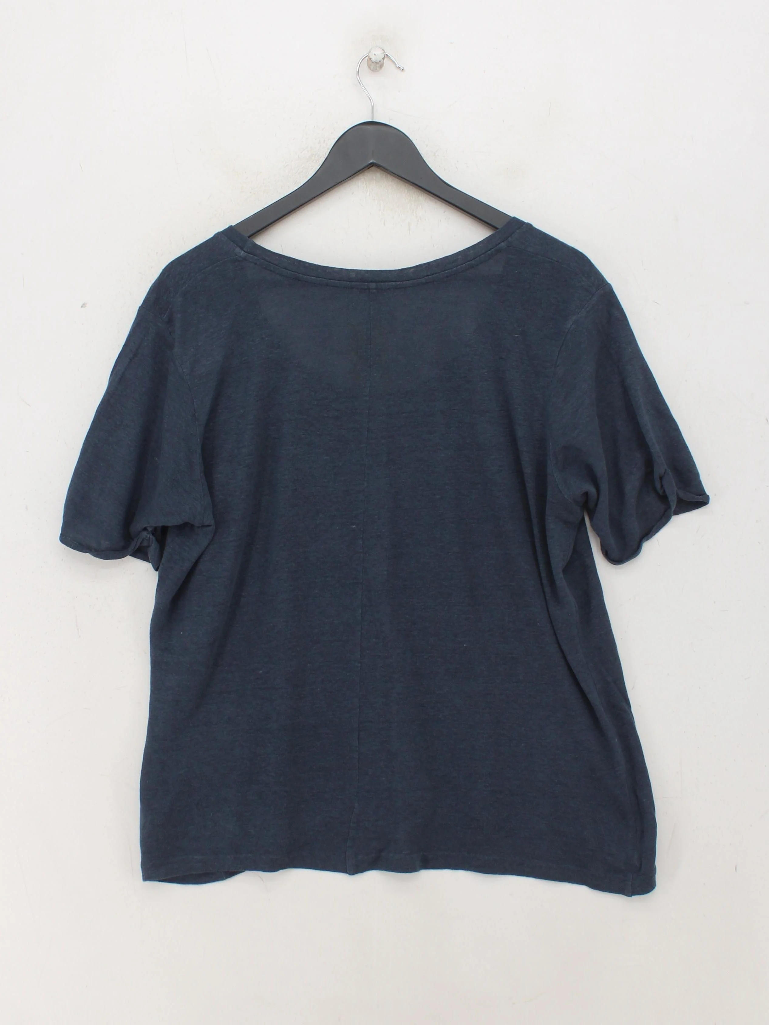 Jigsaw Women's T-Shirt XL Blue 100% Linen Short Sleeve Round Neck Basic - Image 2