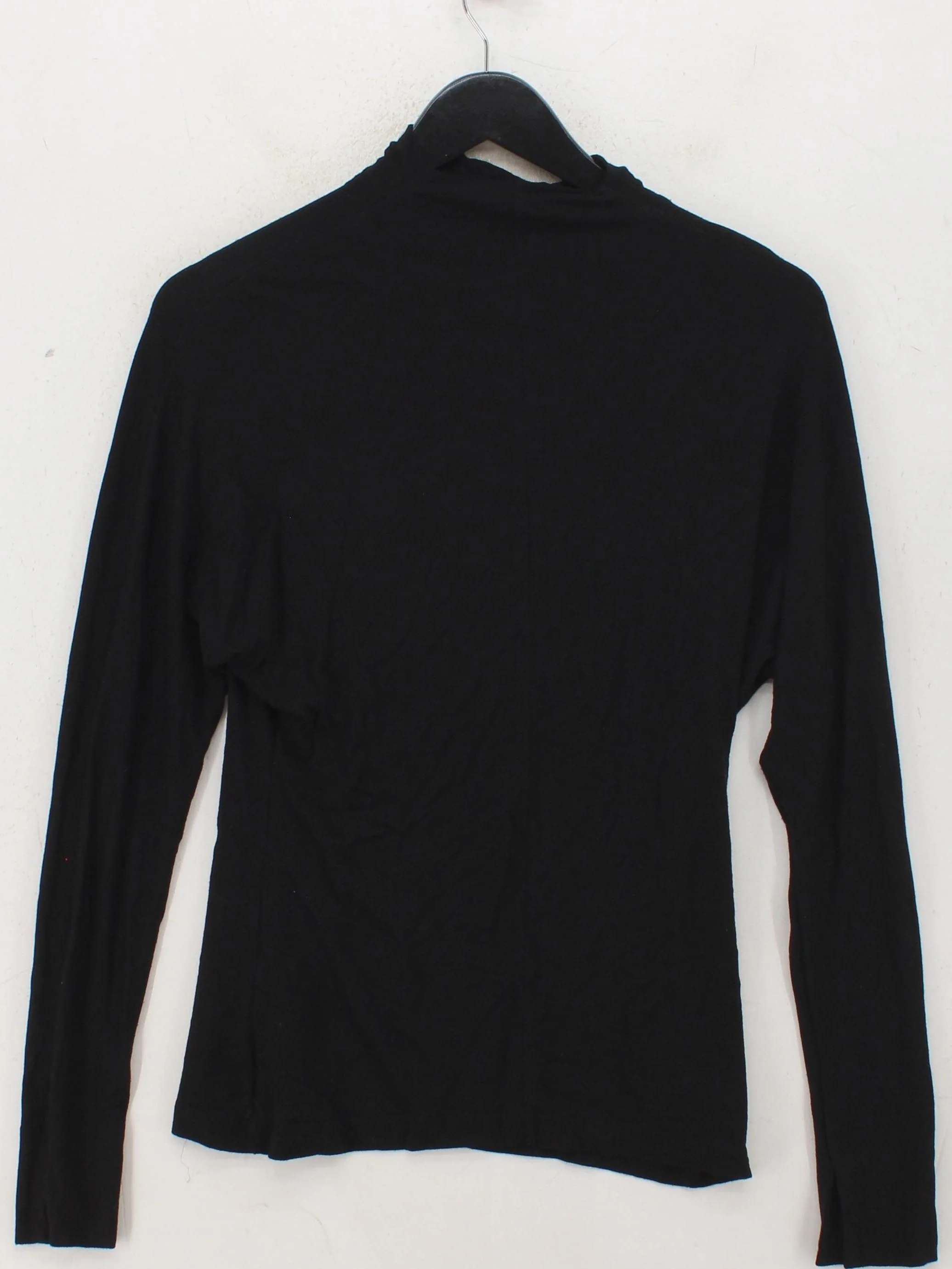 Jigsaw Women's Top S Black Viscose with Elastane Long Sleeve Mock Neck Jersey - Image 2