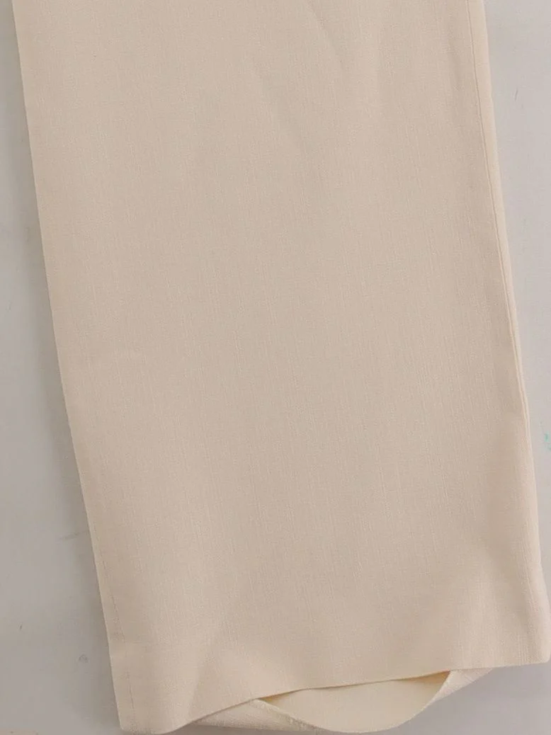 Jigsaw Women's Trousers UK 10 Cream Viscose with Polyester, Elastane Chino - Image 4