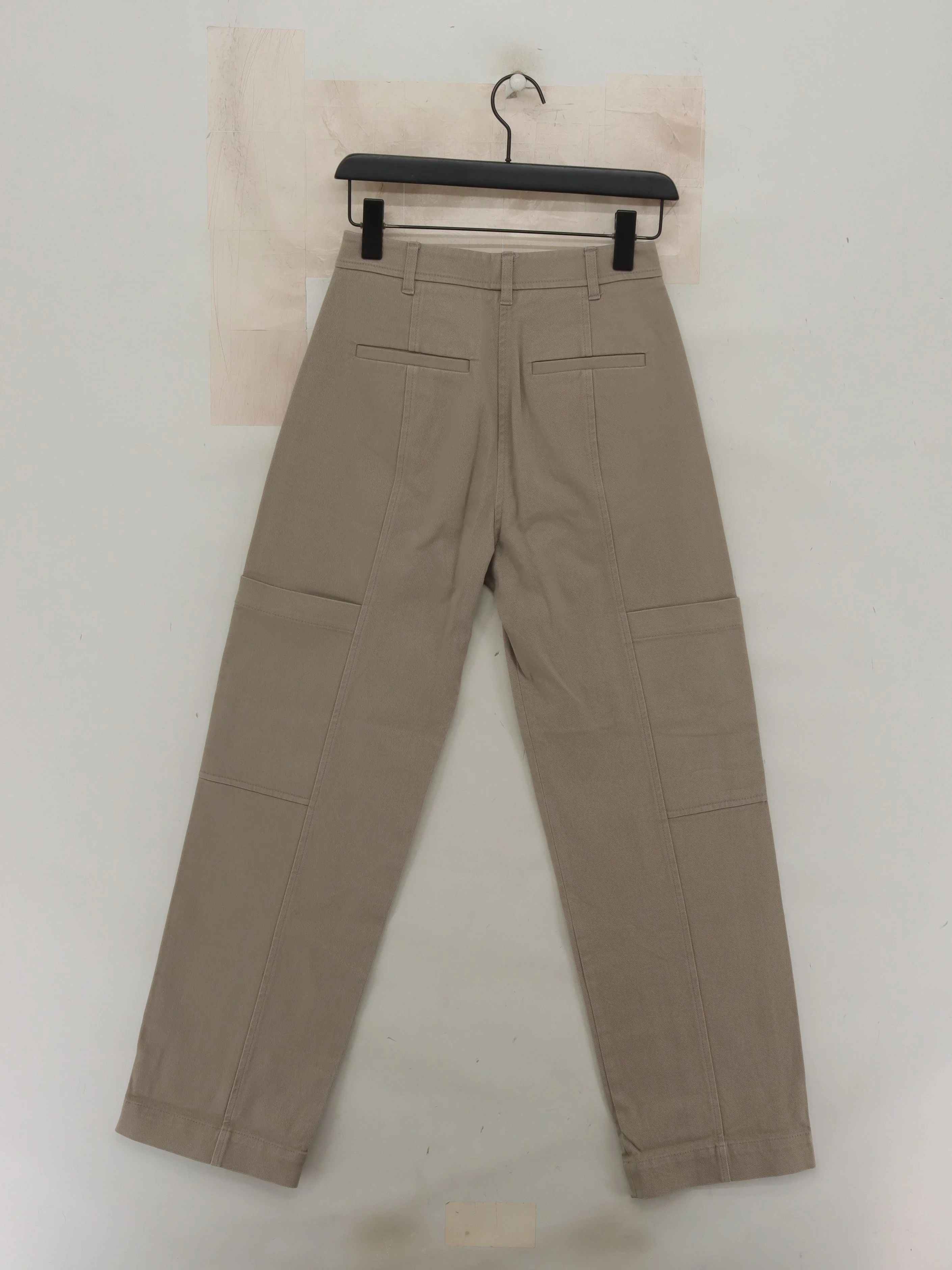 Jigsaw Women's Trousers UK 8 Tan Cotton with Elastane Straight Cargo - Image 2
