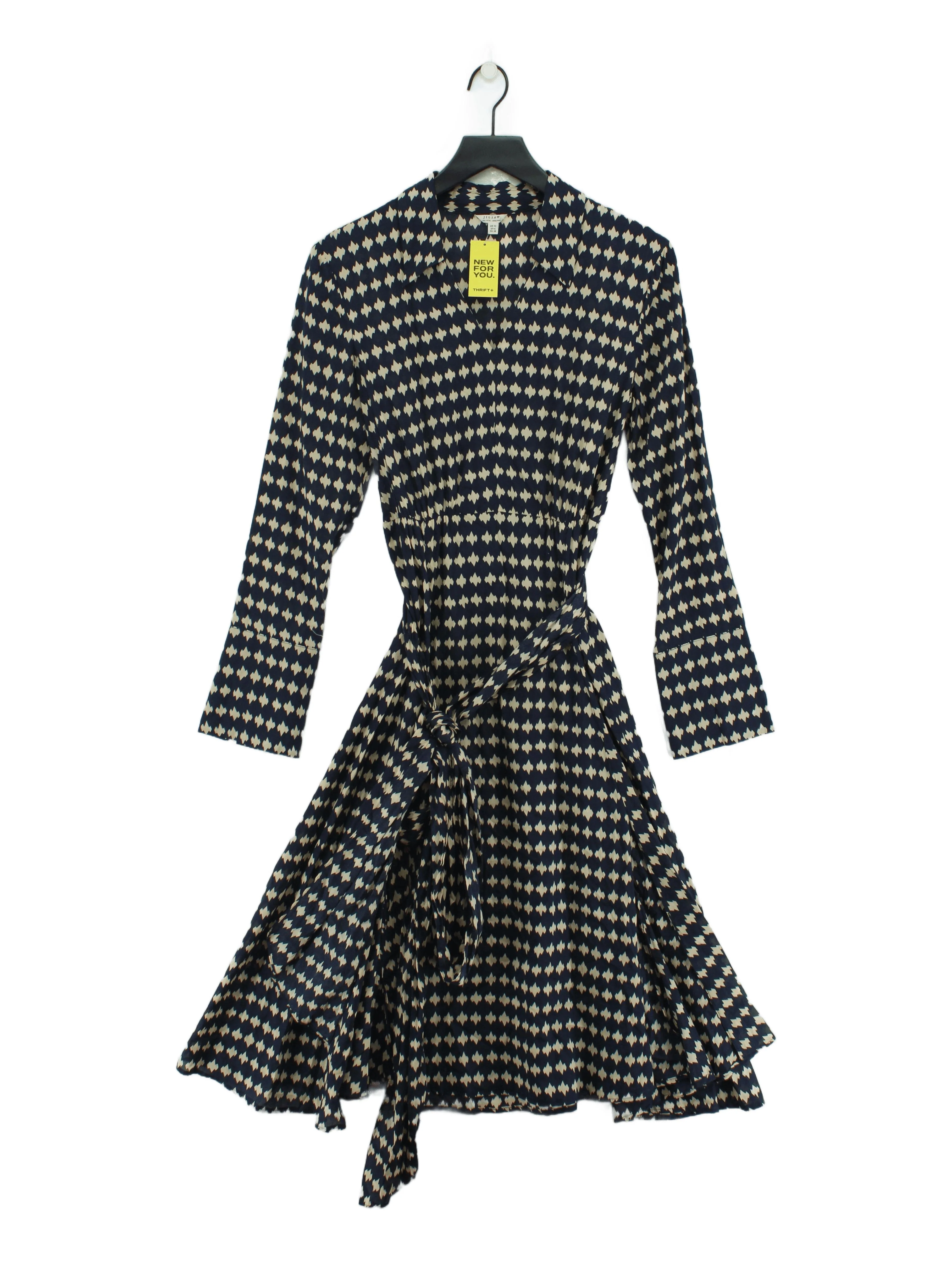 Jigsaw Wrap Midi Dress UK10 in Blue
