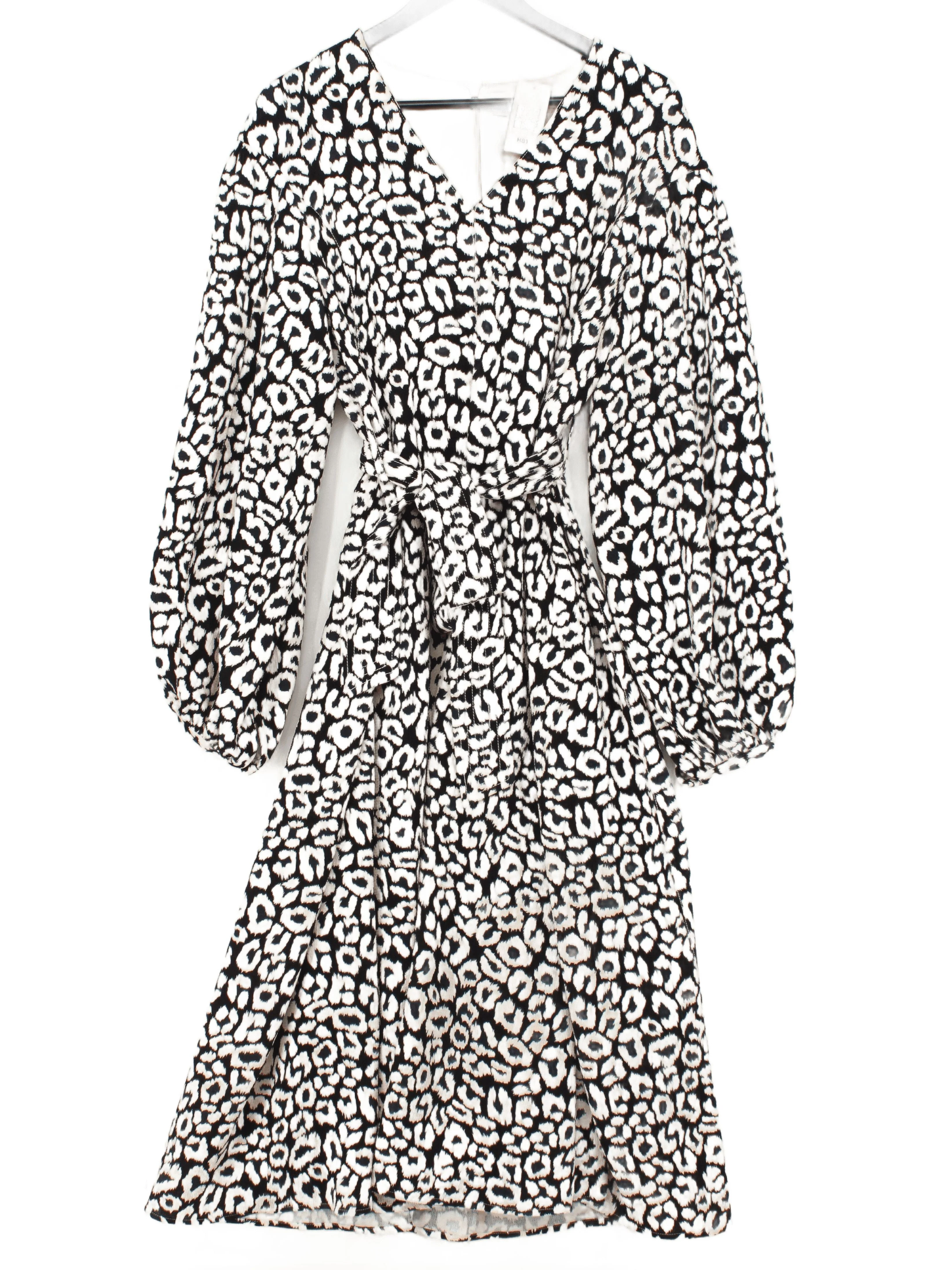 Jigsaw Wrap Midi Dress UK12 in Black