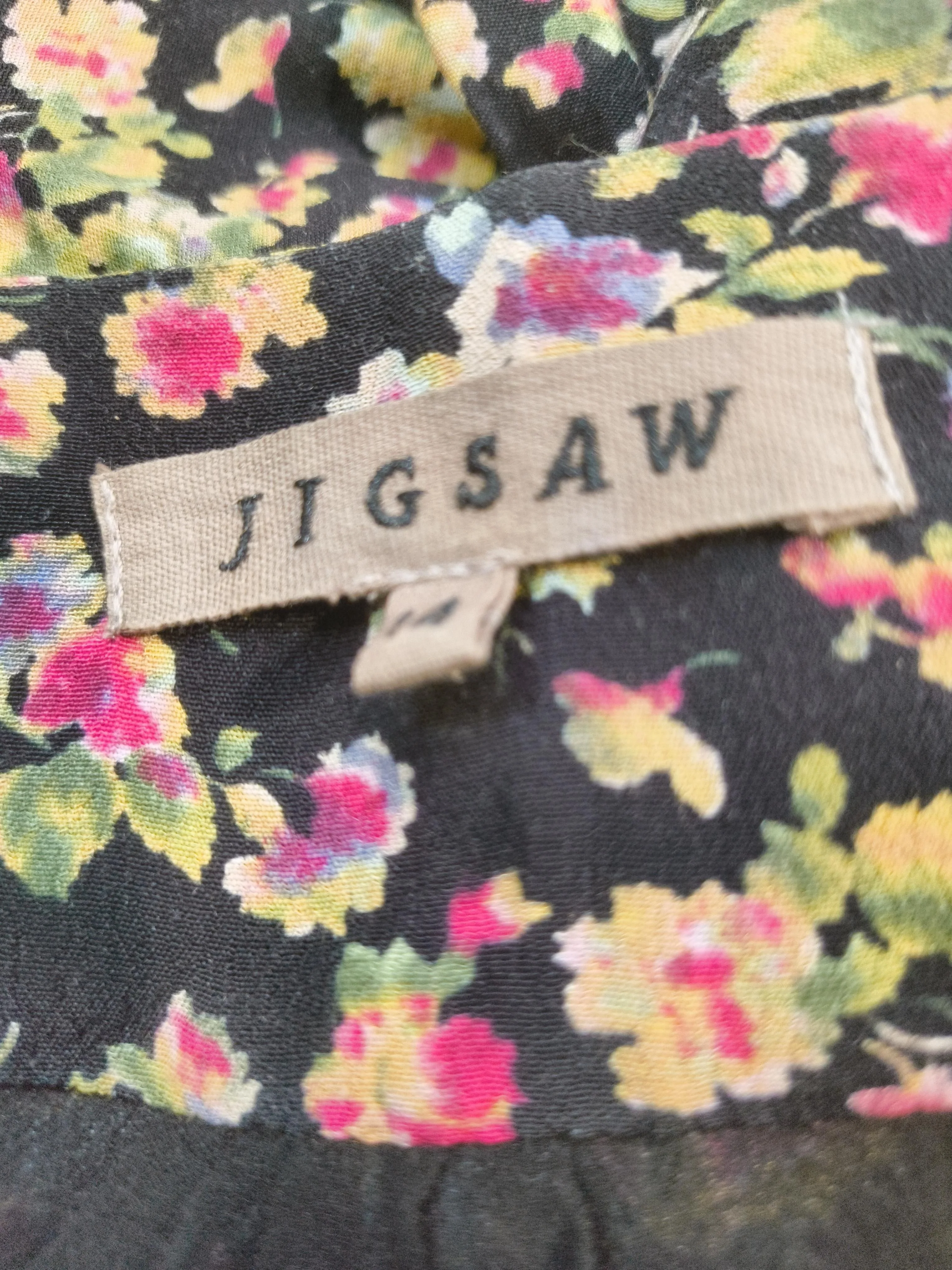 Jigsaw Wrap Mini Dress UK14 in Black - Image 5