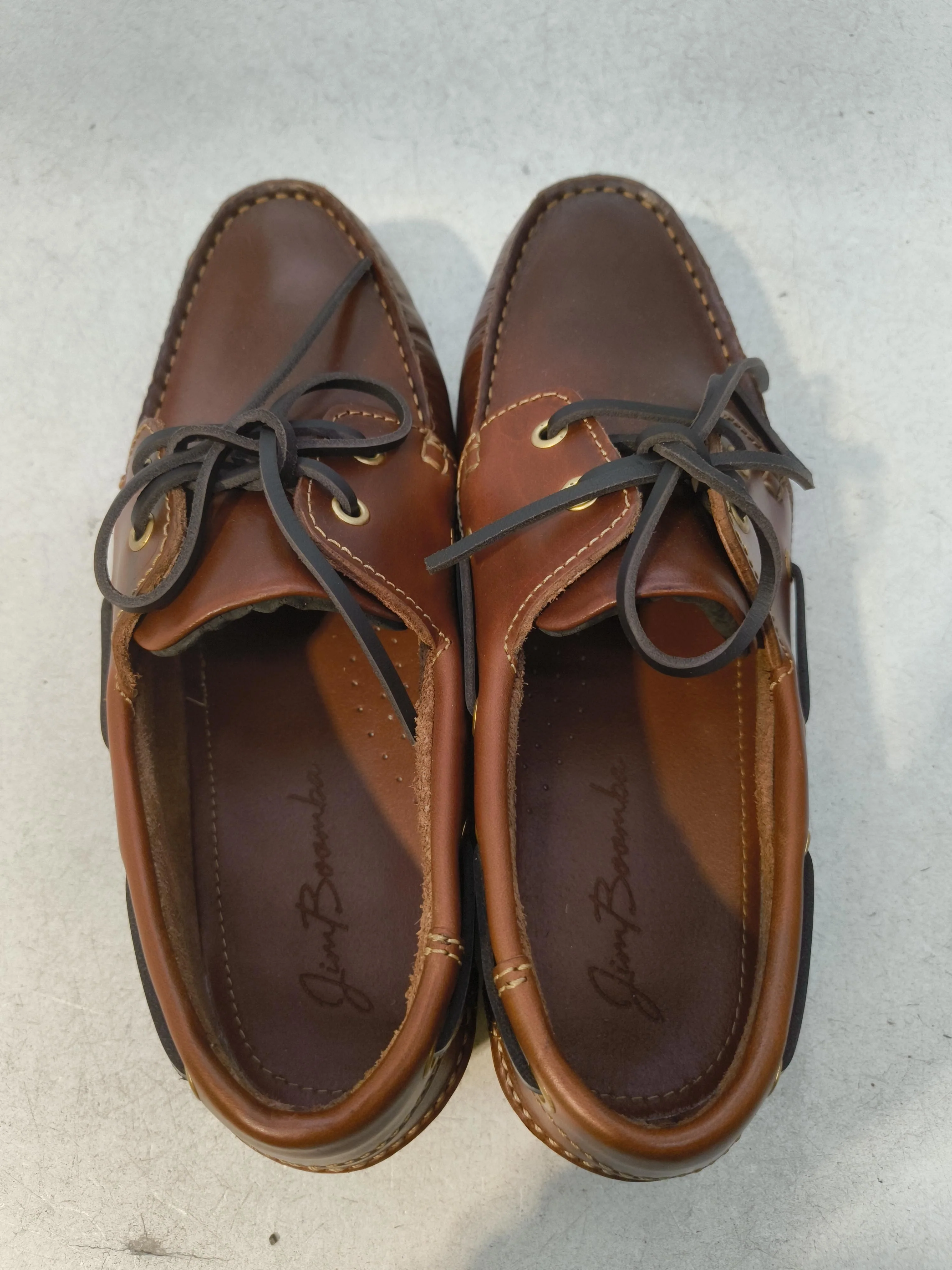 Jim Boomba Men's Shoes UK 9 Brown 100% Leather Boat Shoe - Image 6