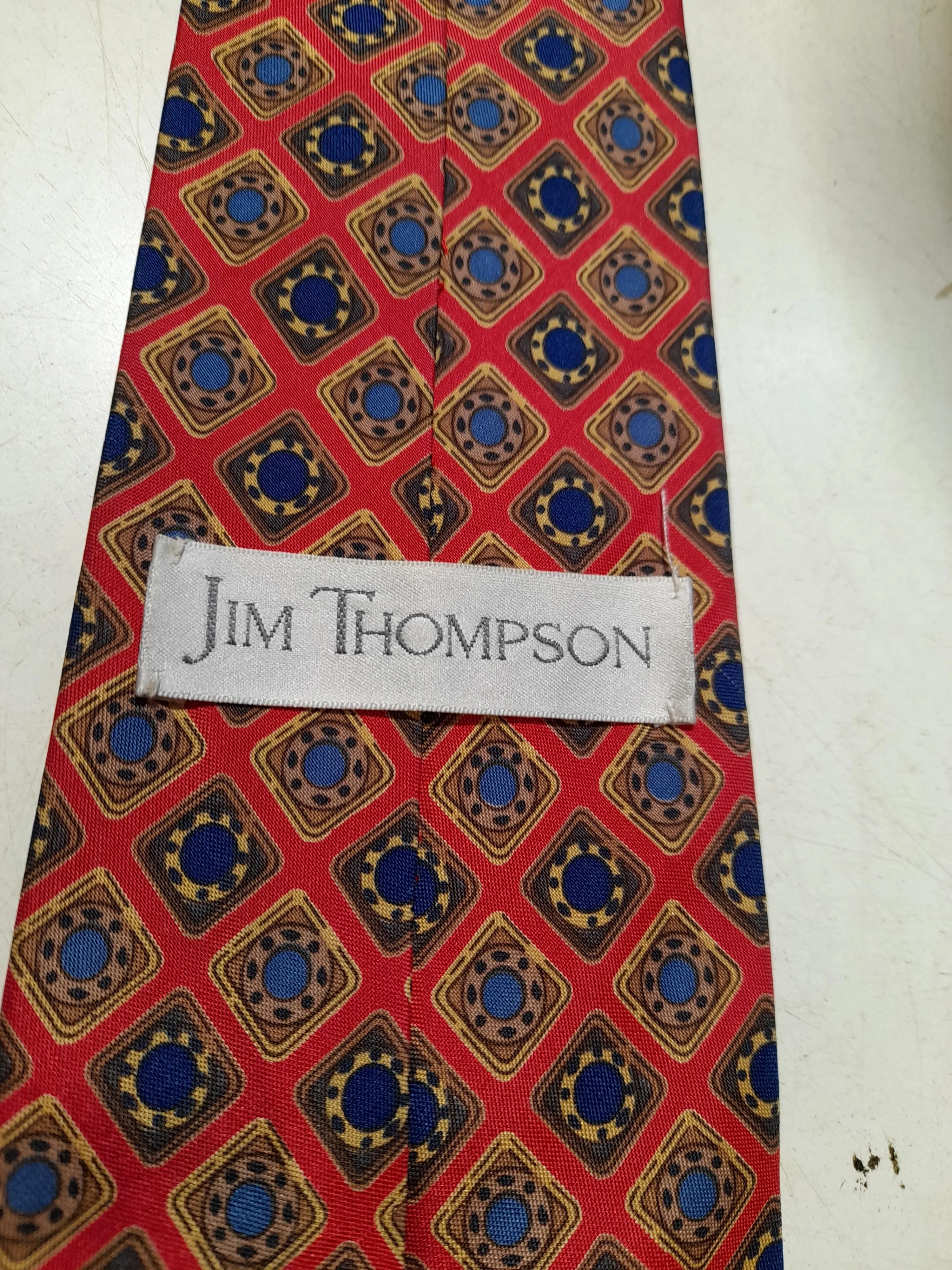 Jim Thompson Men's Tie Multi 100% Silk - Image 5
