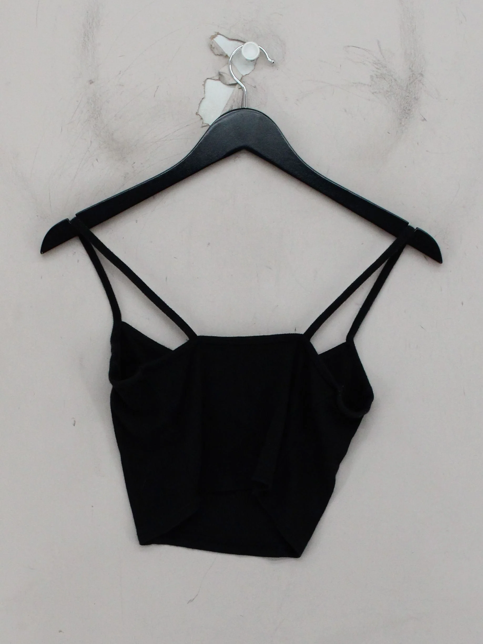 JOAH BROWN Women's Top S Black Rayon with Spandex Sleeveless Square Neck Cropped - Image 2