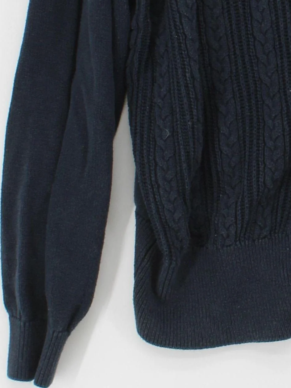 Joanie Women's Cardigan XL Blue Acrylic with Cotton V-Neck Cardigan - Image 4