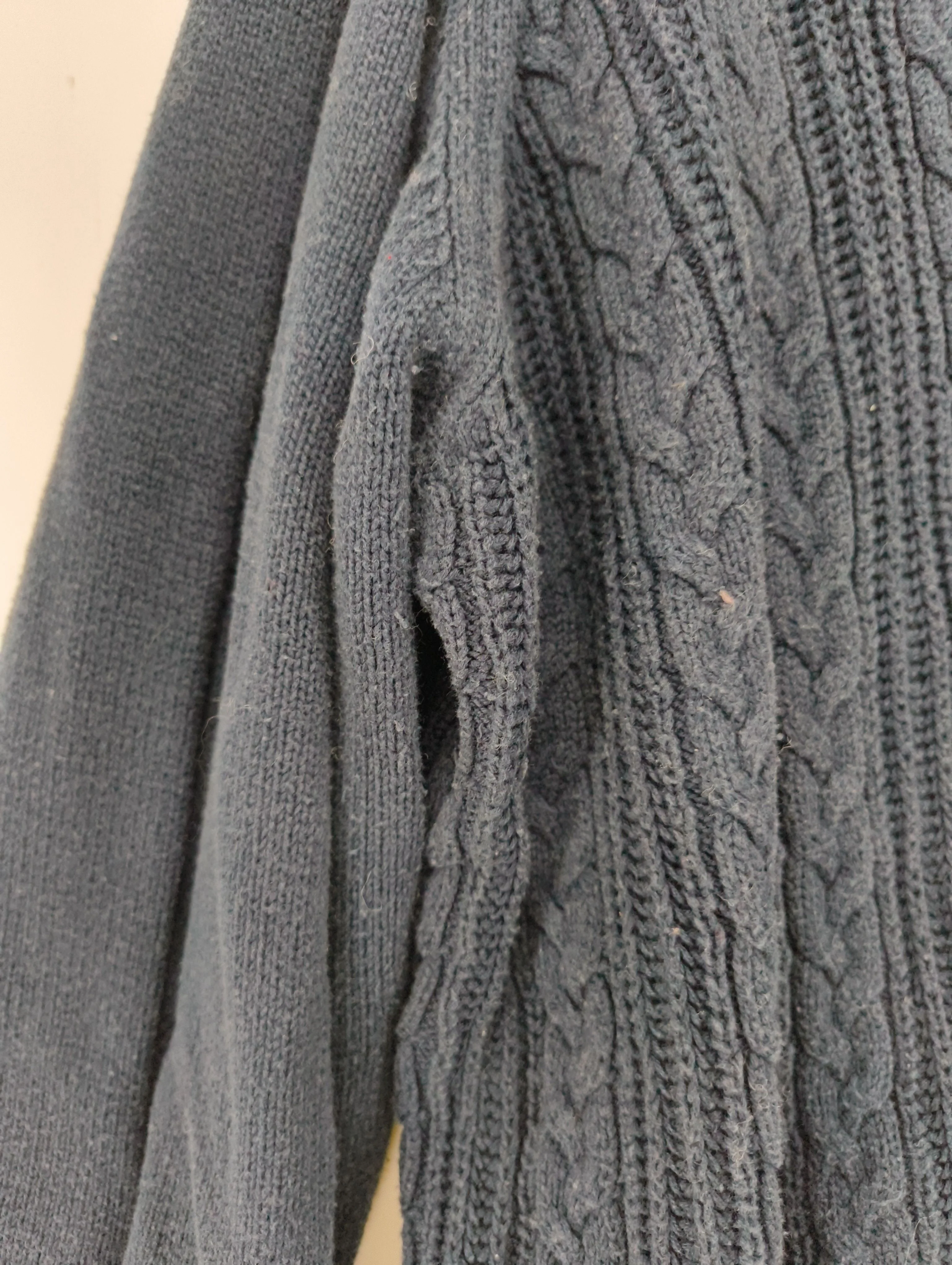 Joanie Women's Cardigan XL Blue Acrylic with Cotton V-Neck Cardigan - Image 6