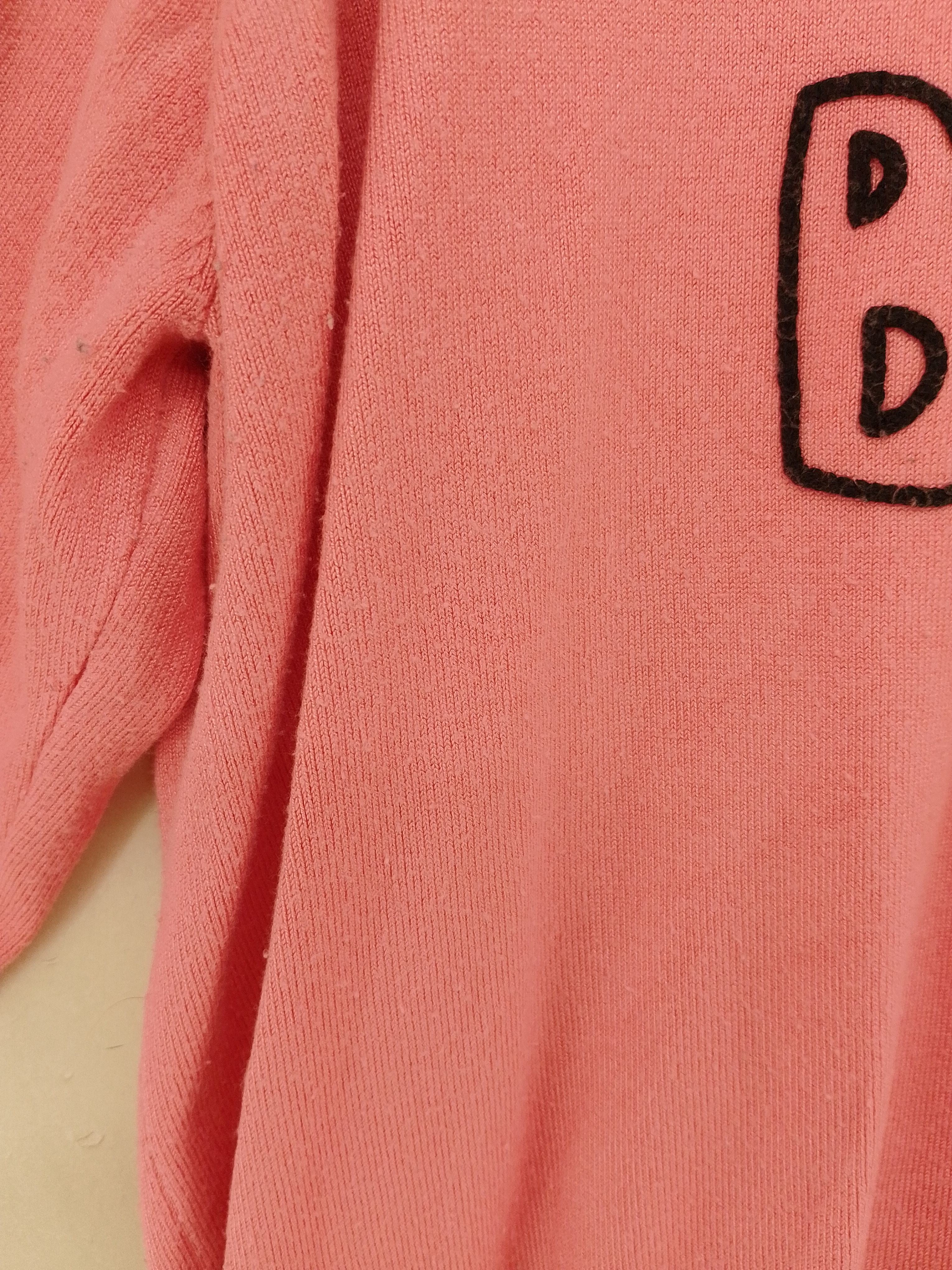 Joanie Women's Jumper L Pink Graphic Viscose with Polyamide Round Neck Pullover - Image 5