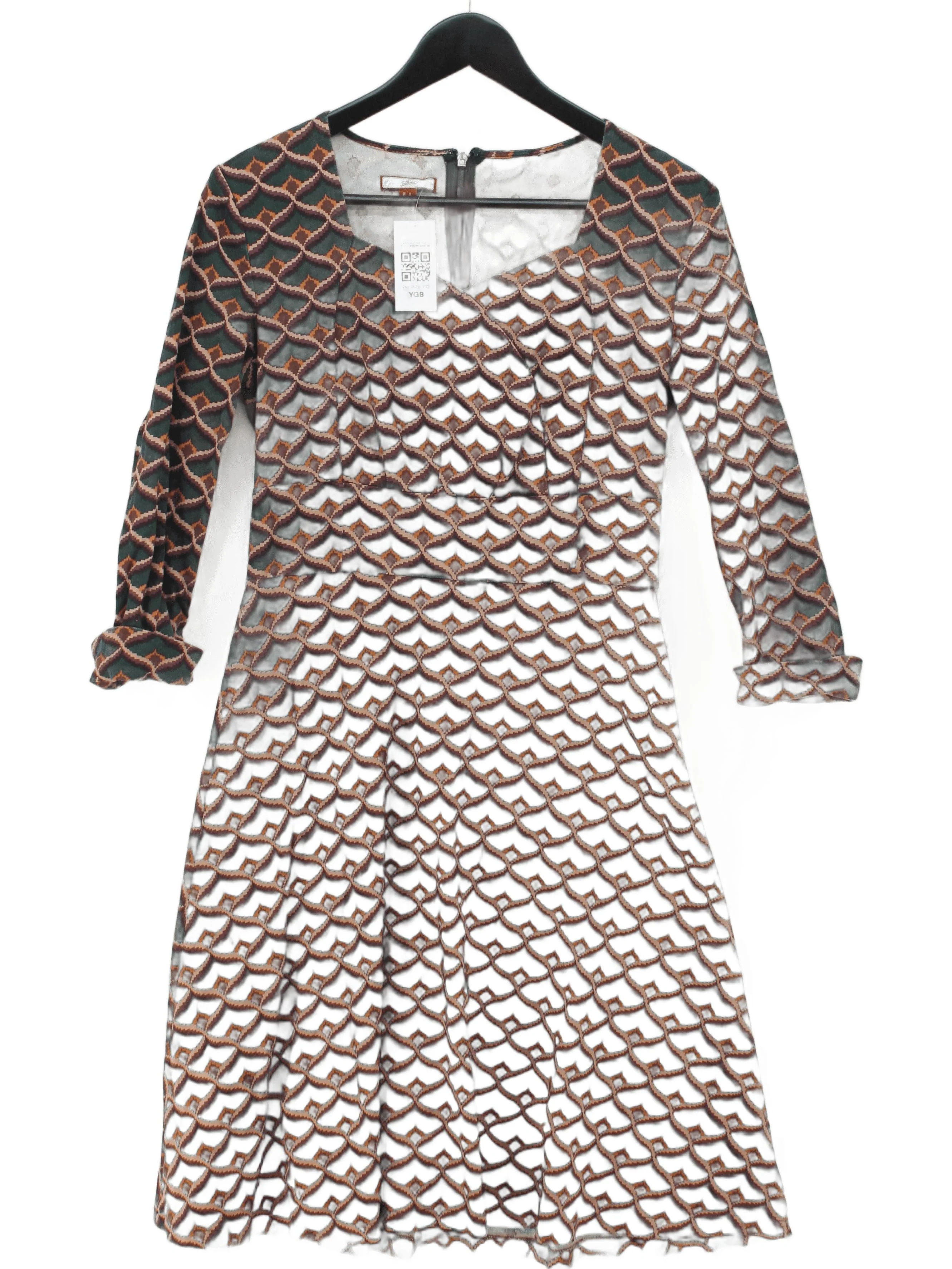 Joe Browns A-Line Midi Dress UK12 in Green