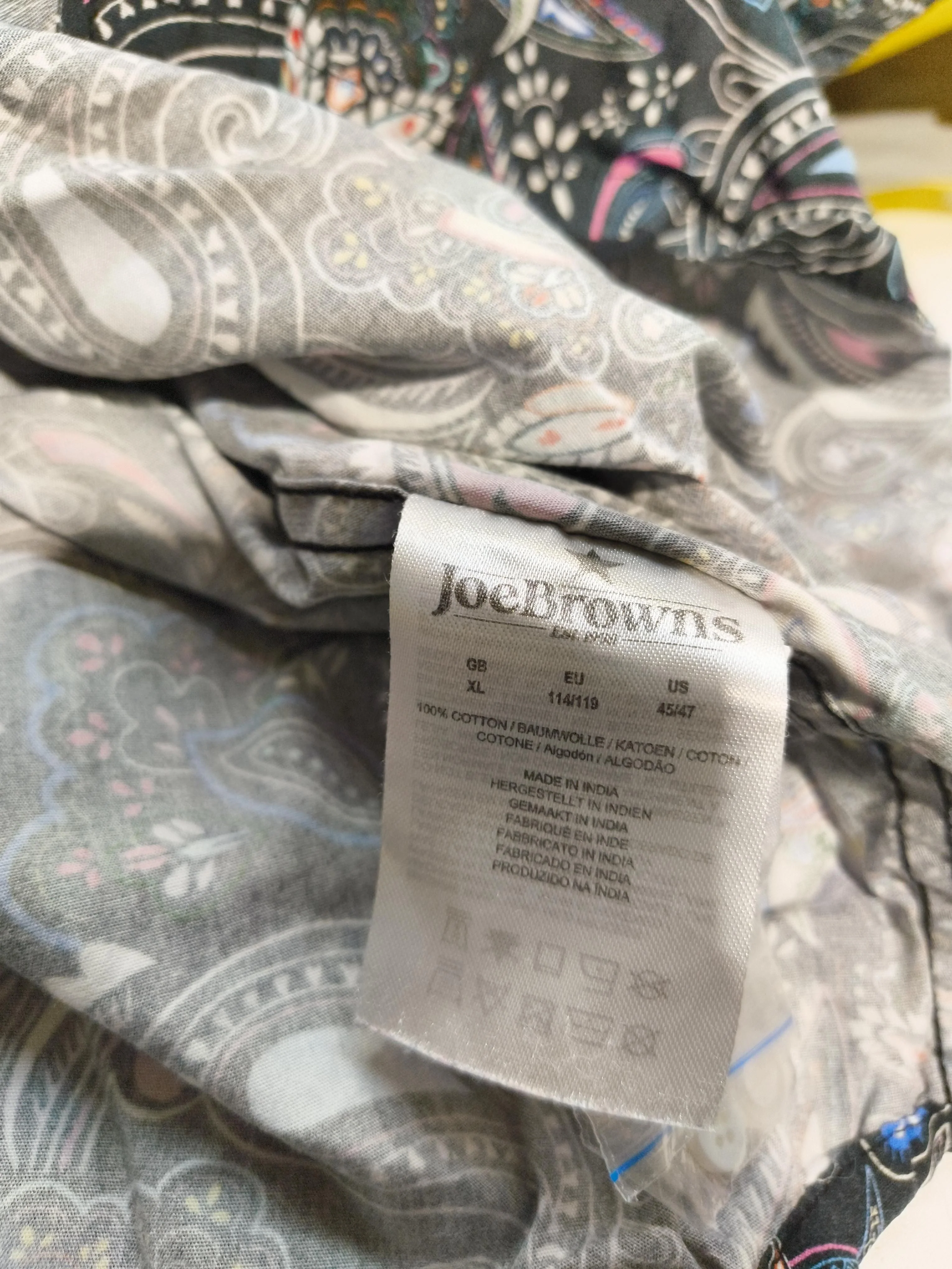 Joe Browns Men's Shirt XL Multi Paisley 100% Cotton Basic - Image 6