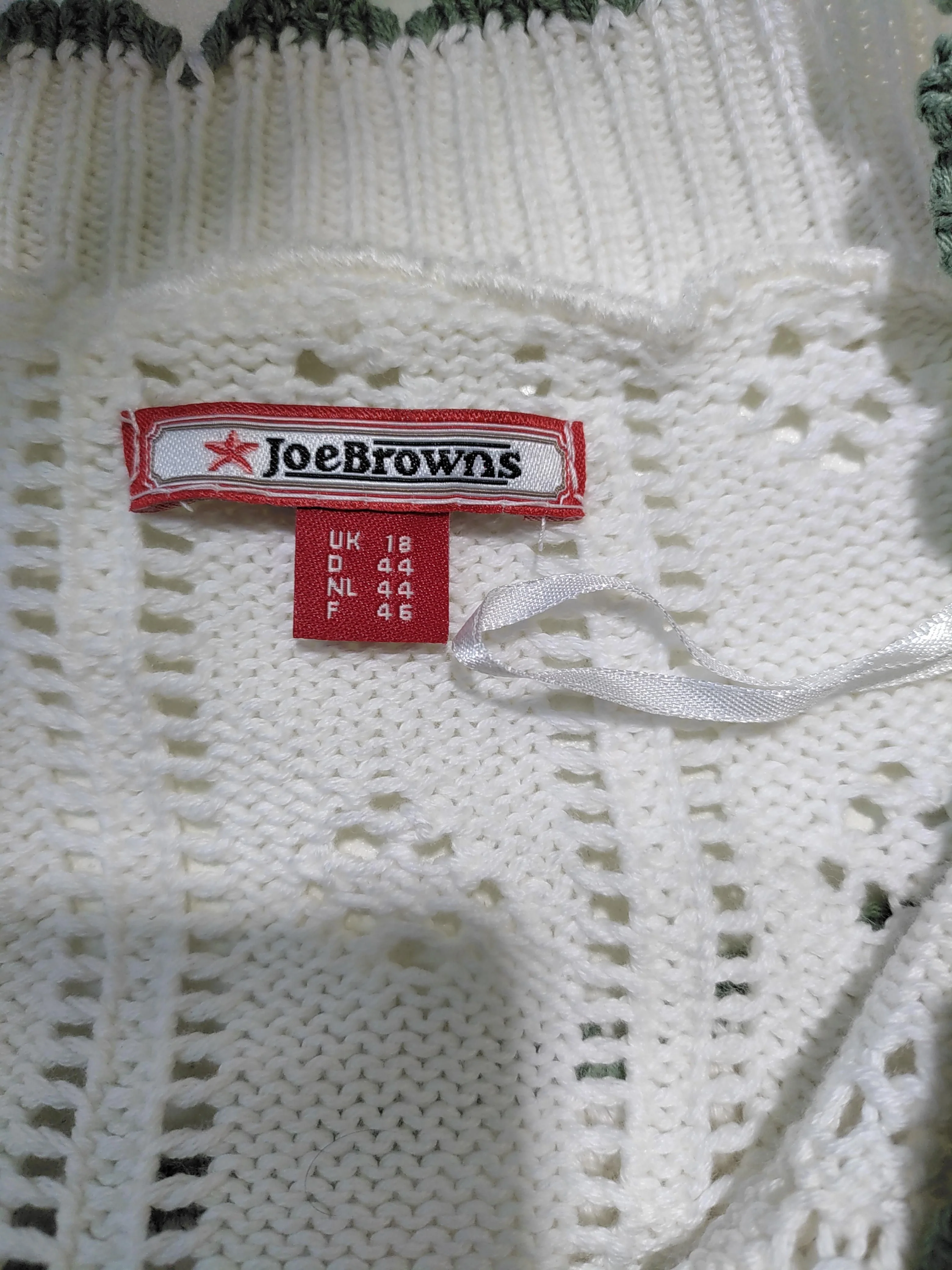 Joe Browns Women's Cardigan UK 18 White Floral 100% Other V-Neck Cardigan - Image 5