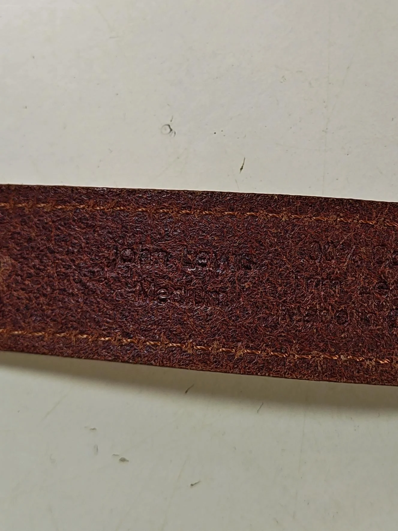 John Lewis Men's Belt Brown Leather with Cotton Braided/Woven Belt - Image 6