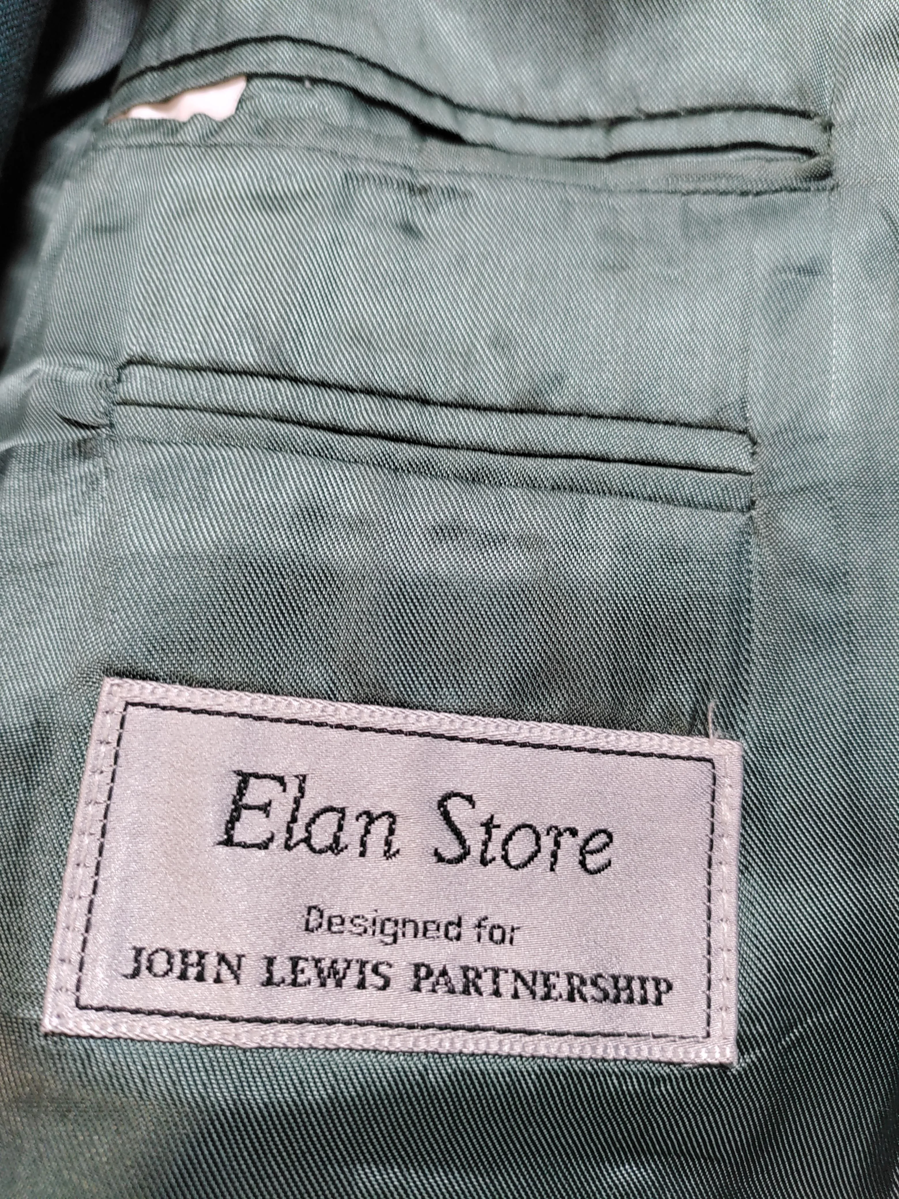 John Lewis Men's Blazer Chest: 38 in Green Cotton with Linen, Viscose Overcoat - Image 6