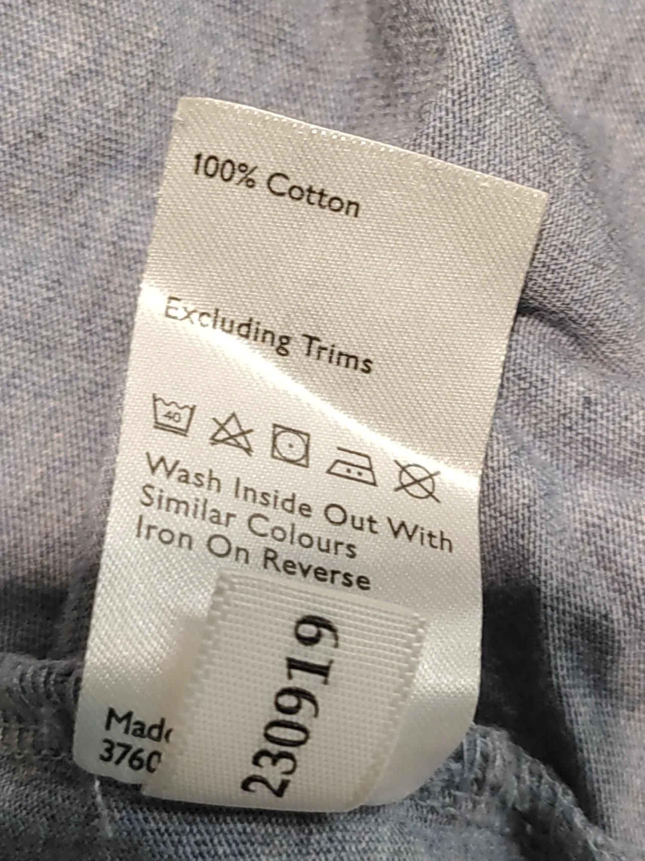 John Lewis Men's T-Shirt L Grey 100% Cotton Basic - Image 6