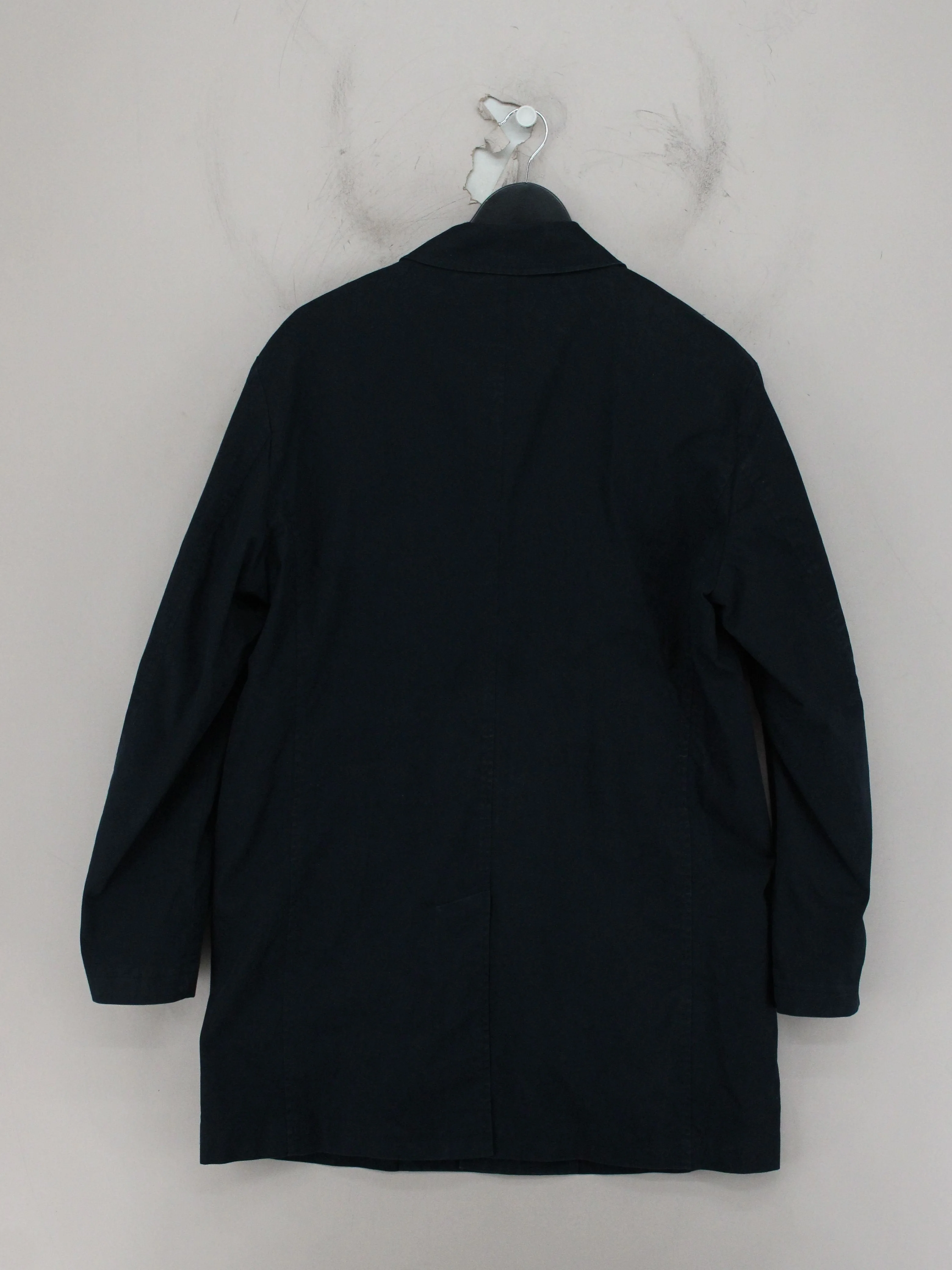 John Lewis & Partners Men's Coat L Blue Cotton with Polyester Trench Coat - Image 2