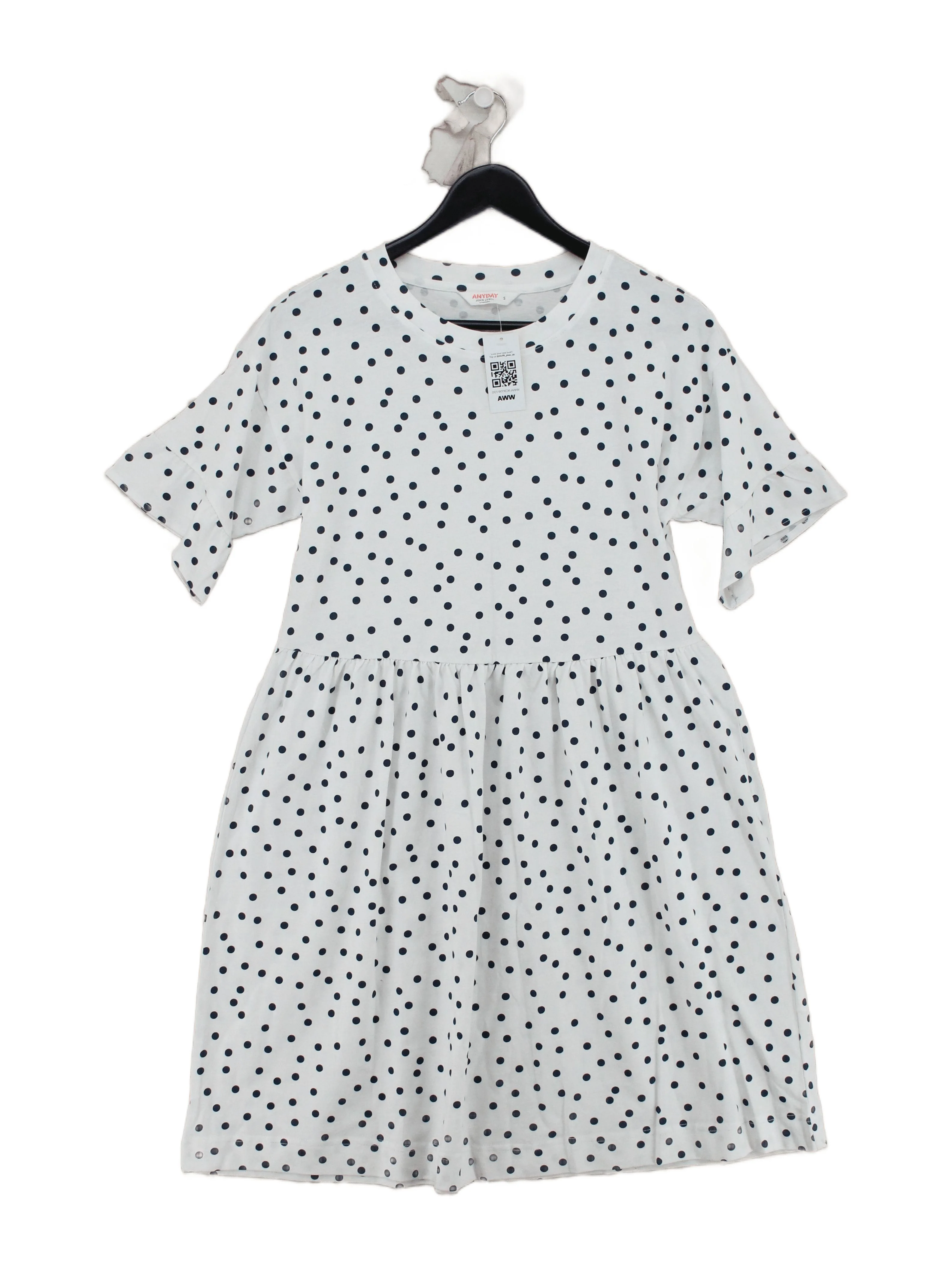 John Lewis & Partners T-Shirt Mini Dress UK8 in White