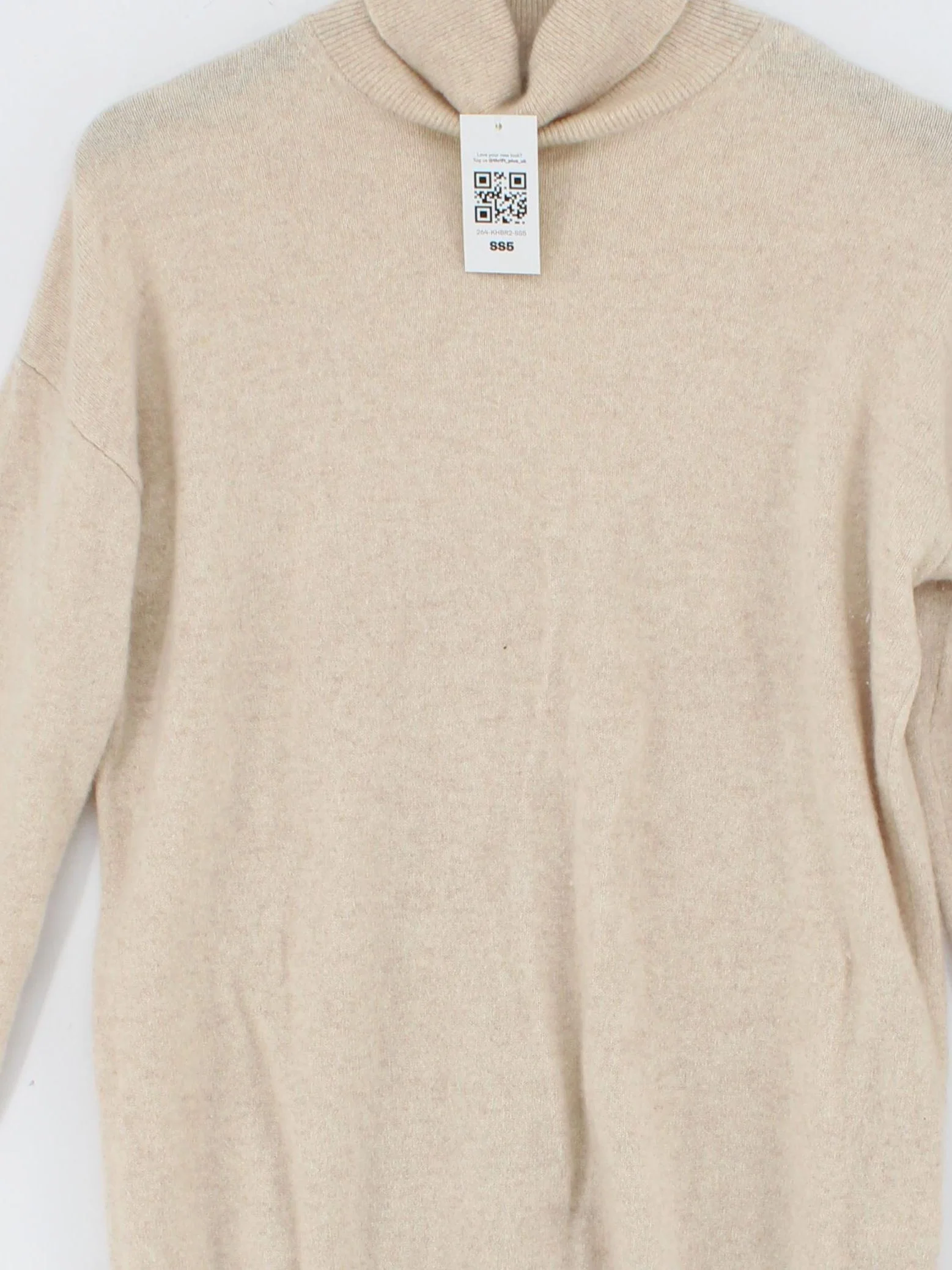 John Lewis & Partners Women's Jumper UK 14 Cream 100% Cashmere Pullover - Image 3
