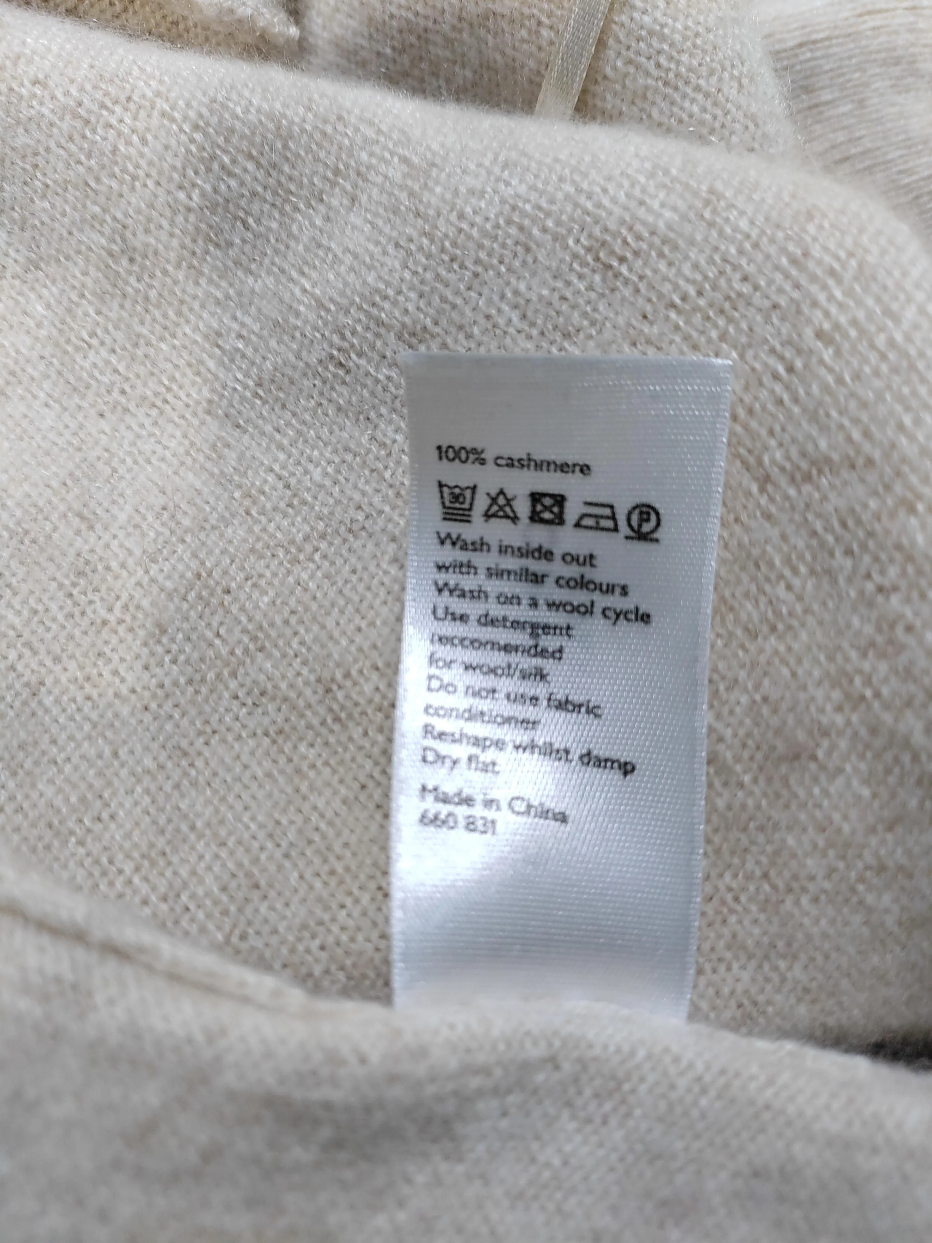John Lewis & Partners Women's Jumper UK 14 Cream 100% Cashmere Pullover - Image 7