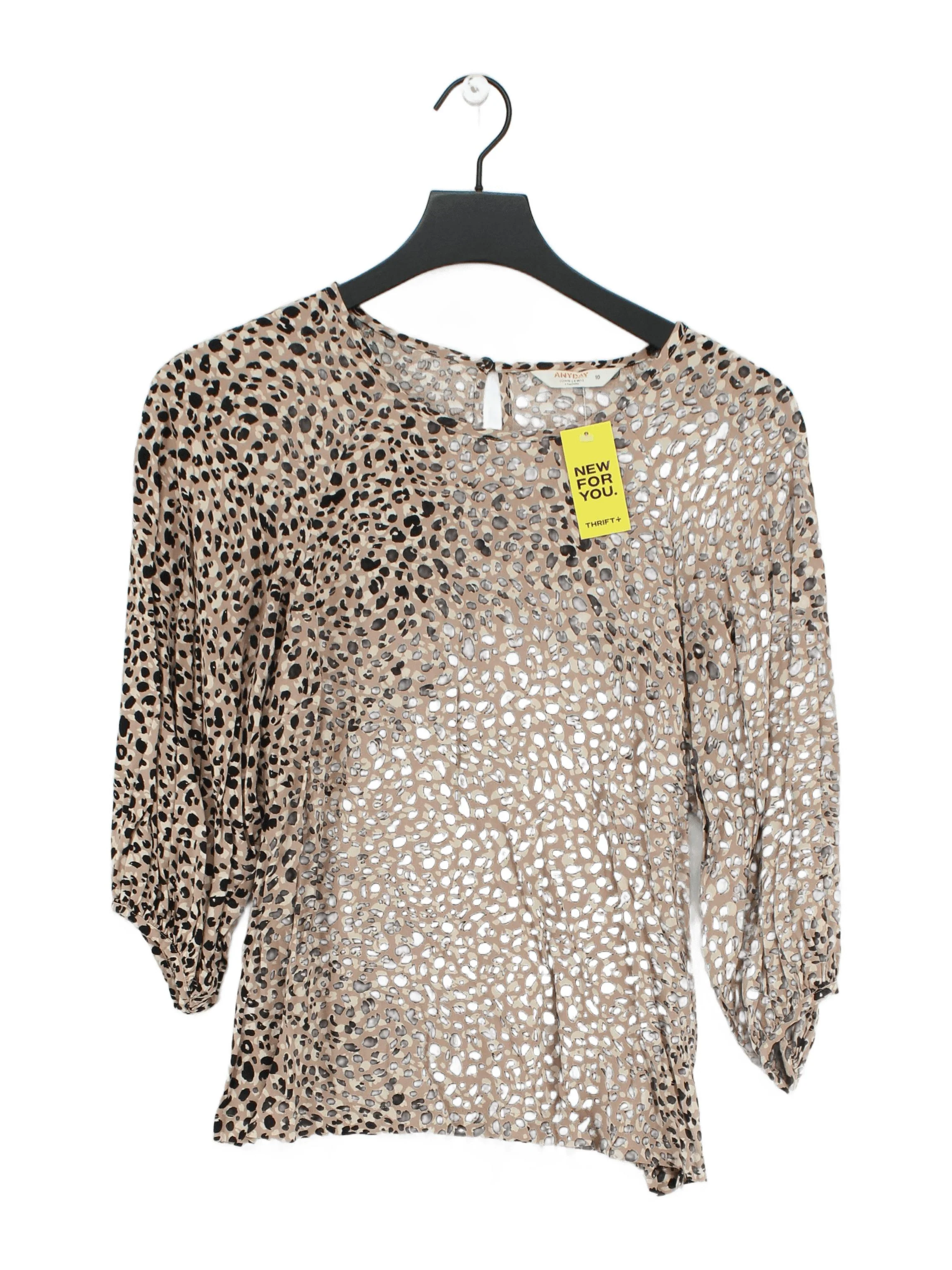 John Lewis & Partners Women's Top UK 10 Multi 100% Viscose Basic