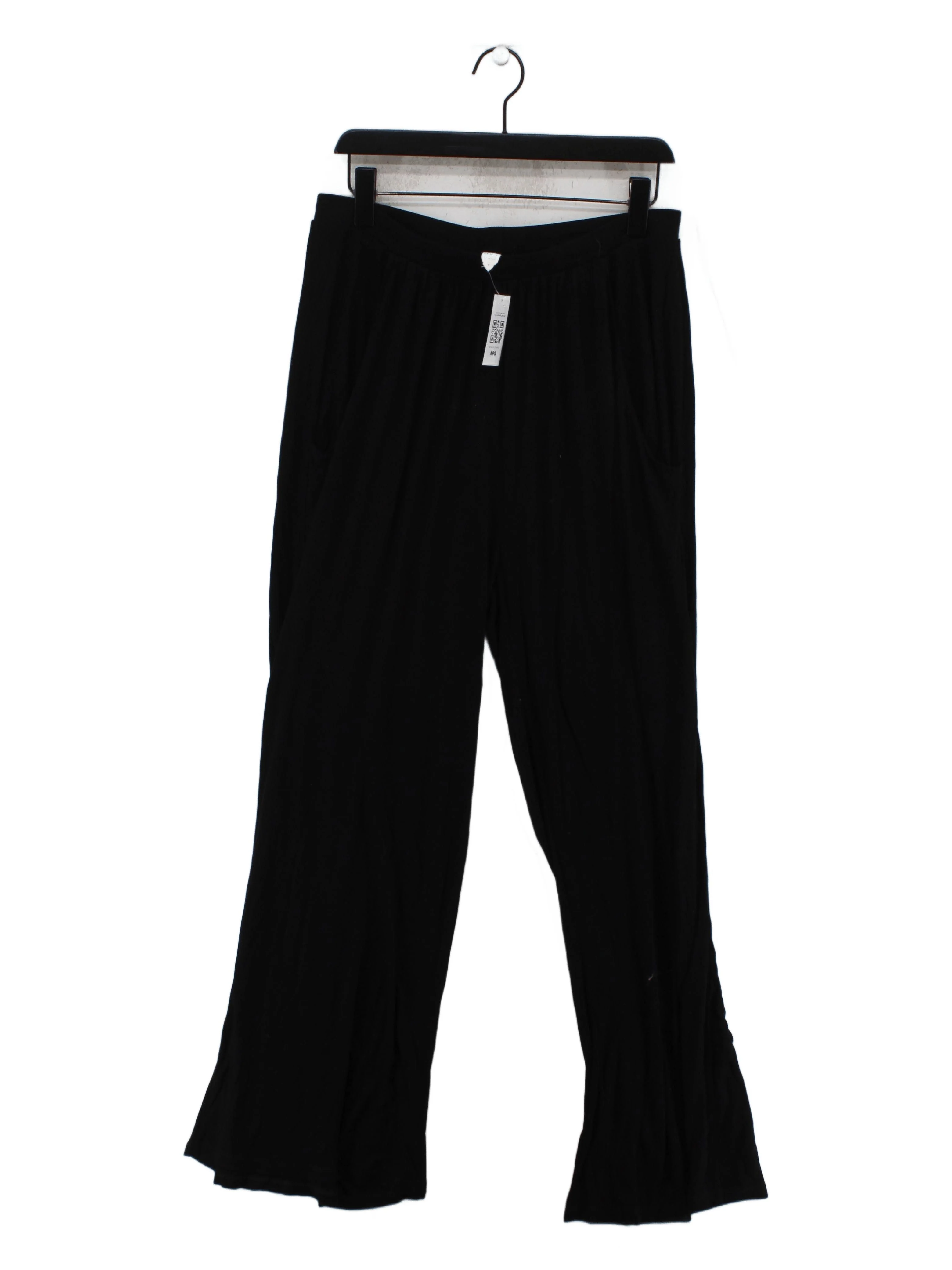 John Lewis & Partners Women's Trousers L Black 100% Other Wide-Leg Chino