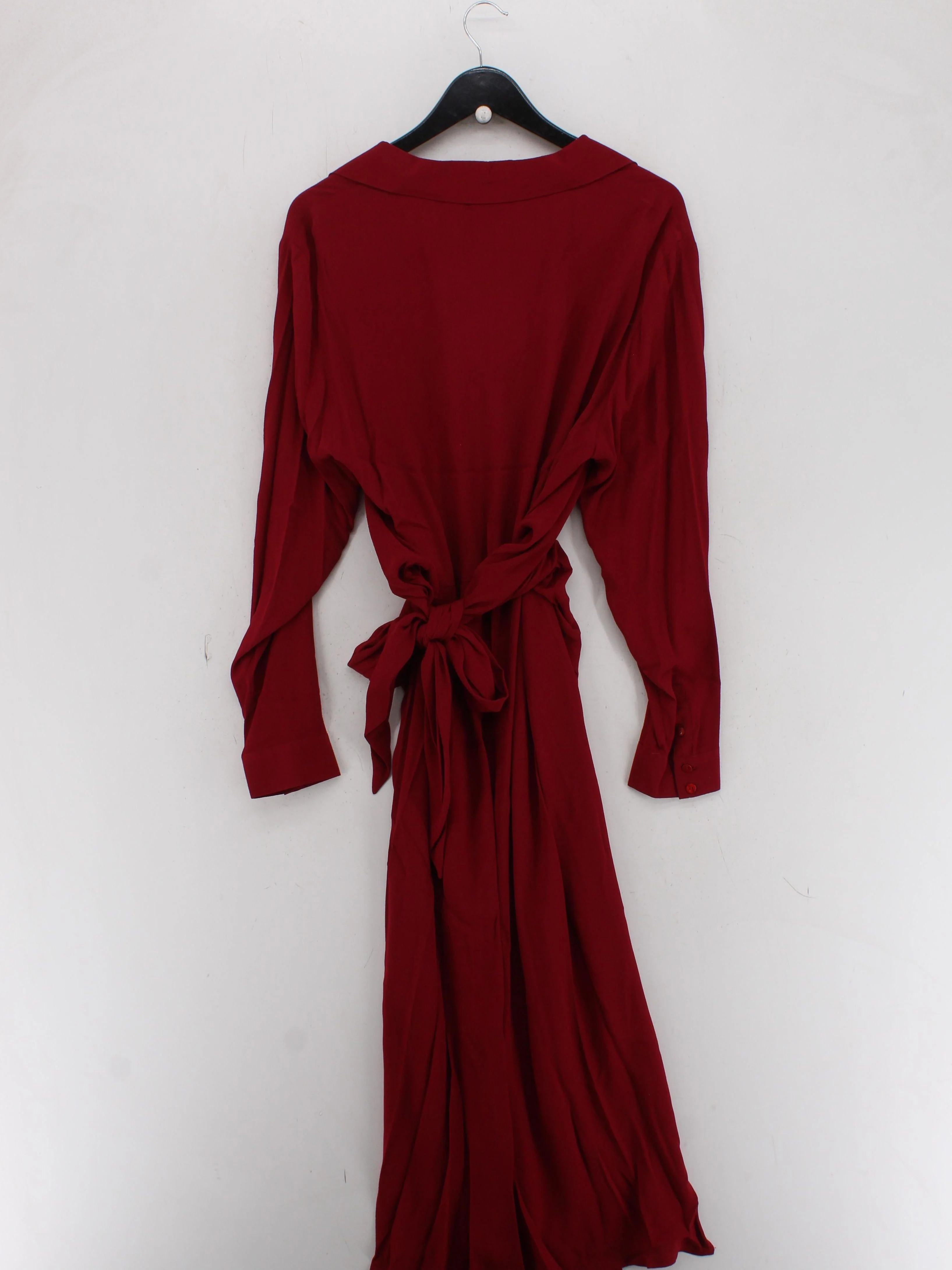 John Lewis Shirt Midi Dress UK16 in Red - Image 2